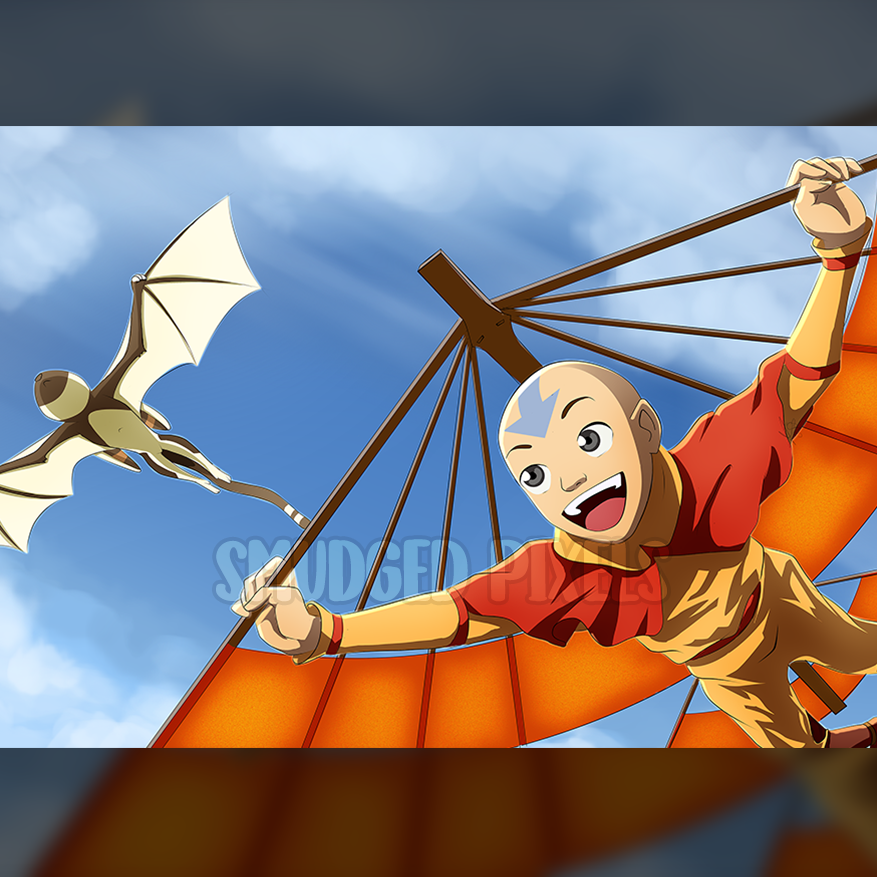 Aang & Momo Print