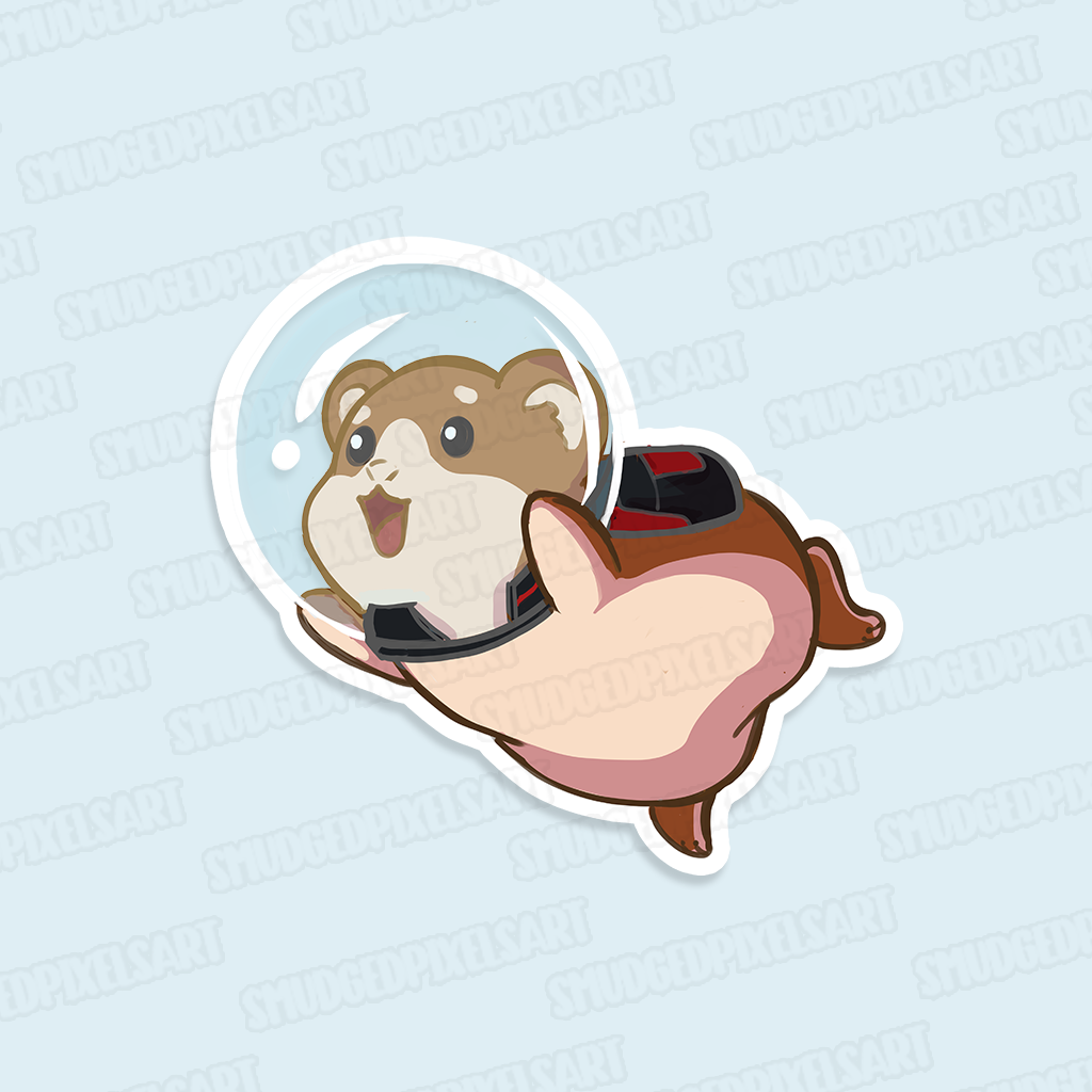 Space Hamster Vinyl Sticker