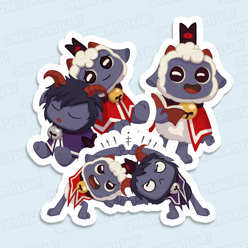 Cult of the Lamb Vinyl Stickers