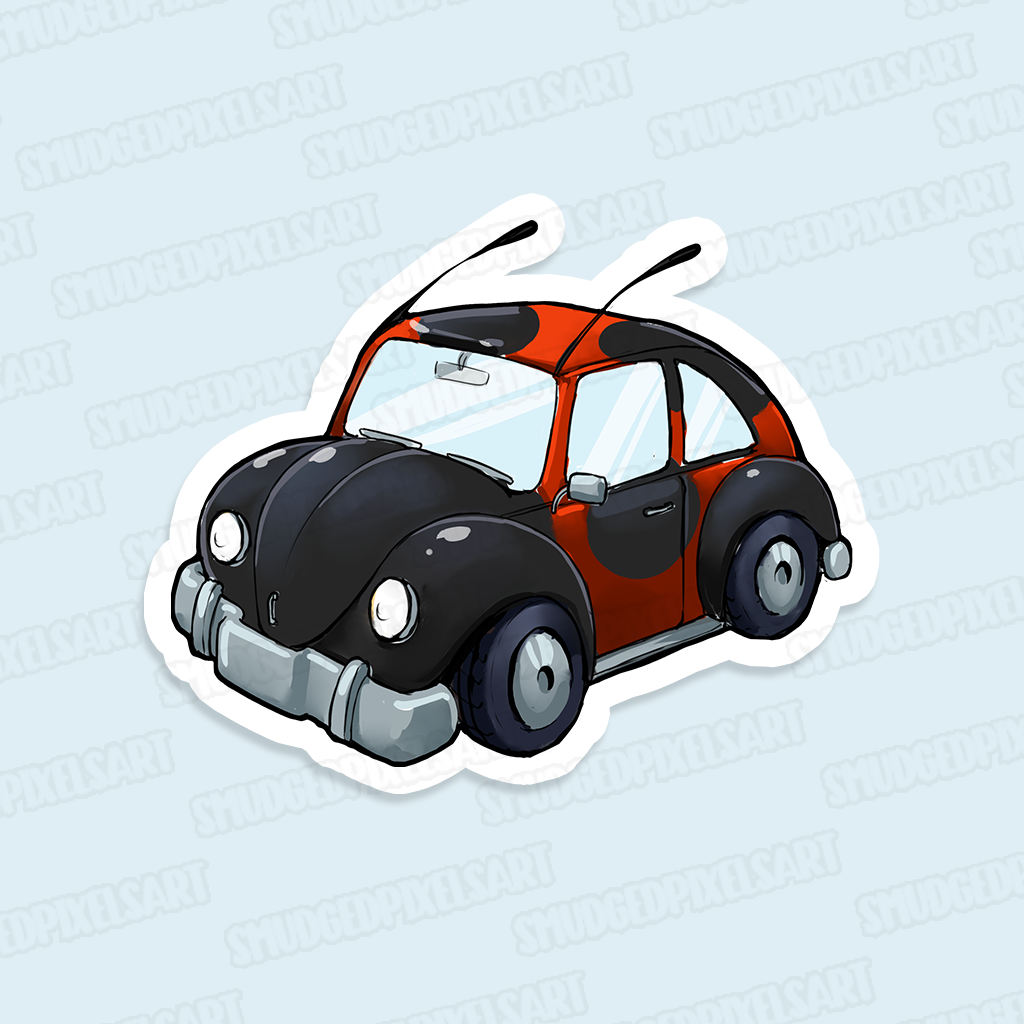 Bug Car Vinyl Sticker