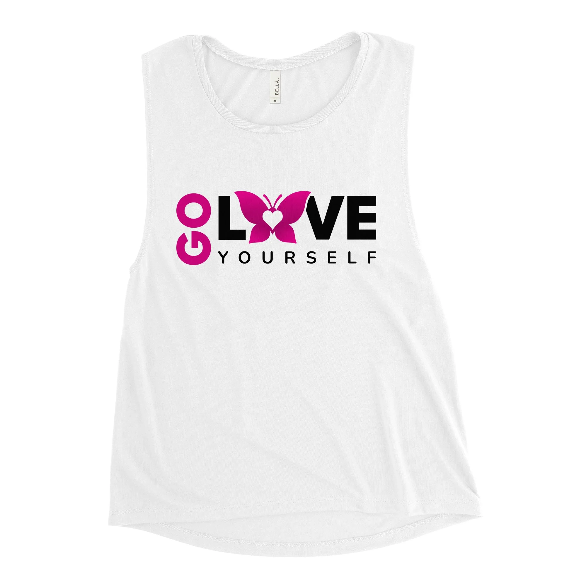 Ladies’ Muscle Tank (Pink Logo)