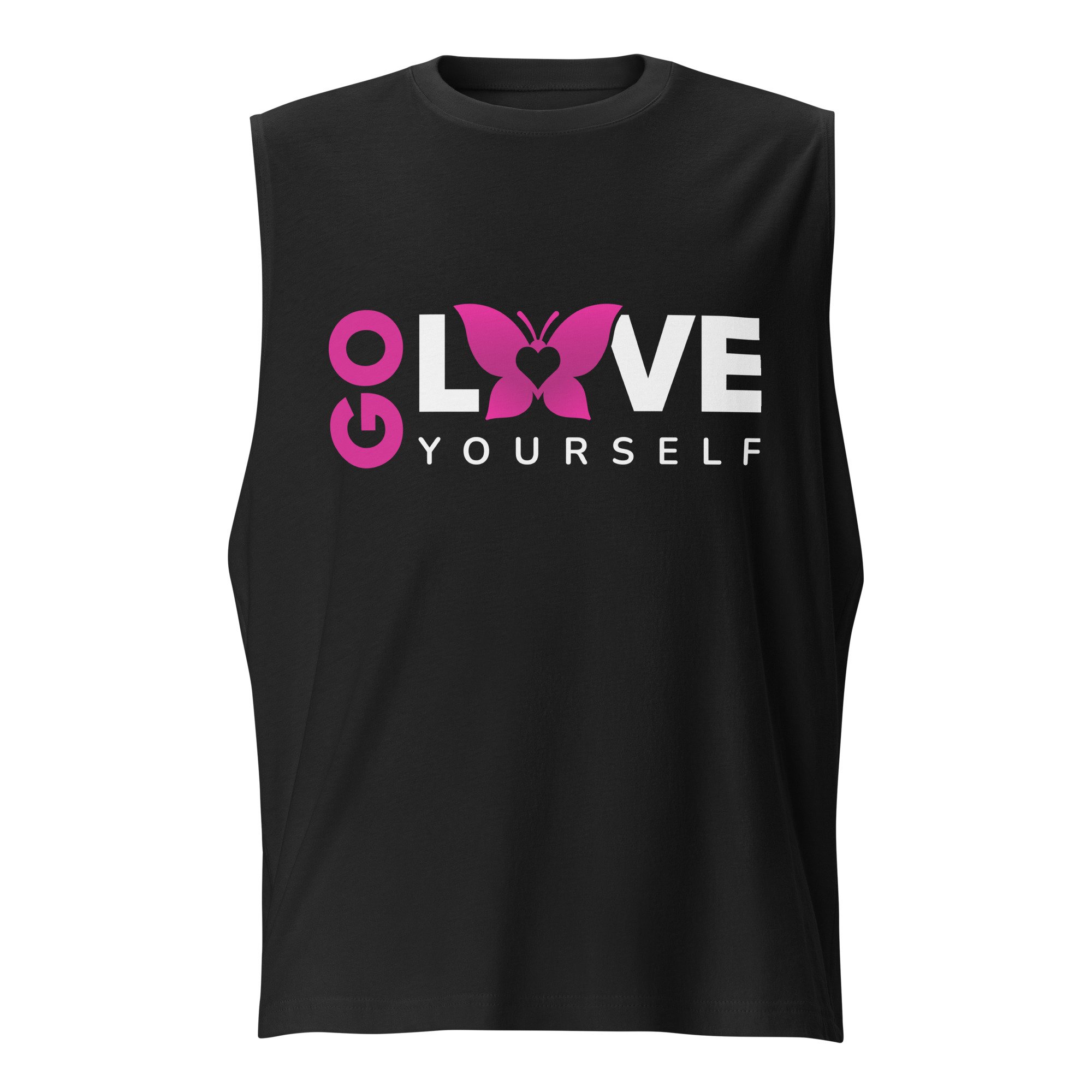Men's Muscle Shirt (Pink/White Logo)