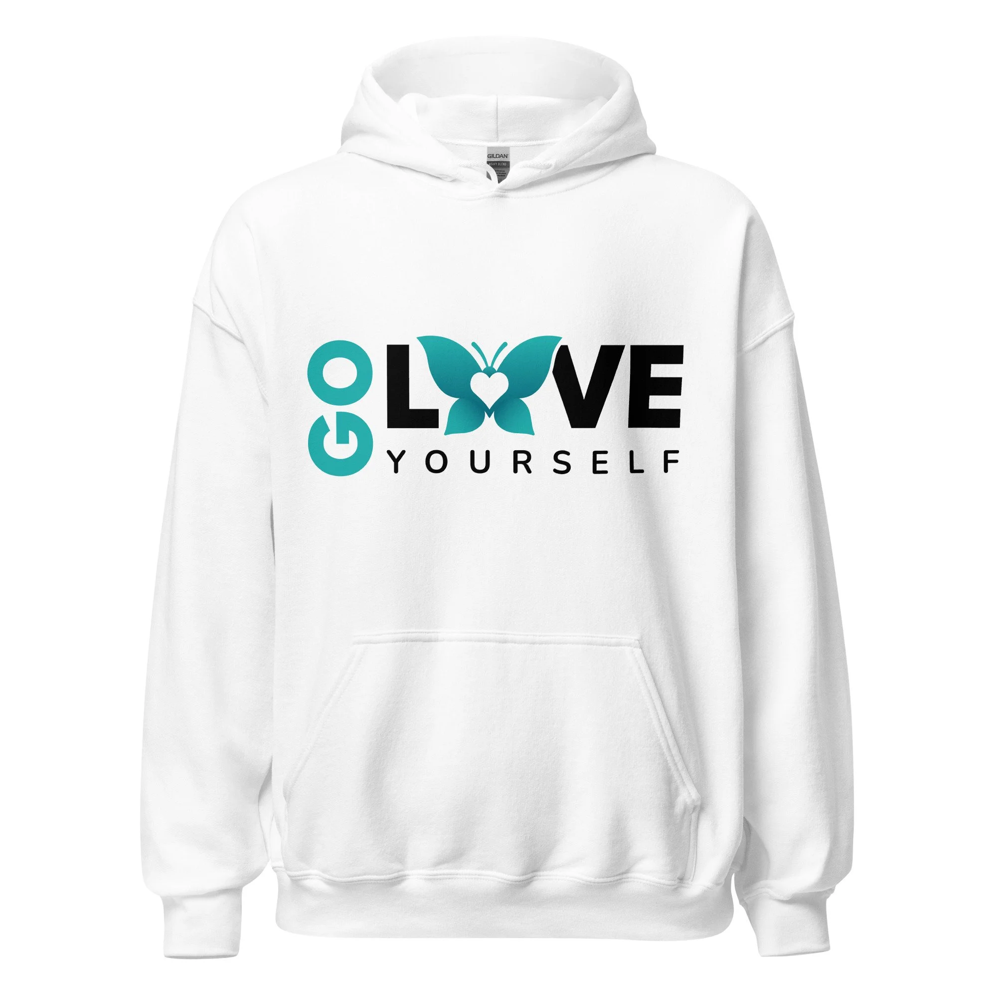 Unisex Hoodie (Turquoise/Black Logo)