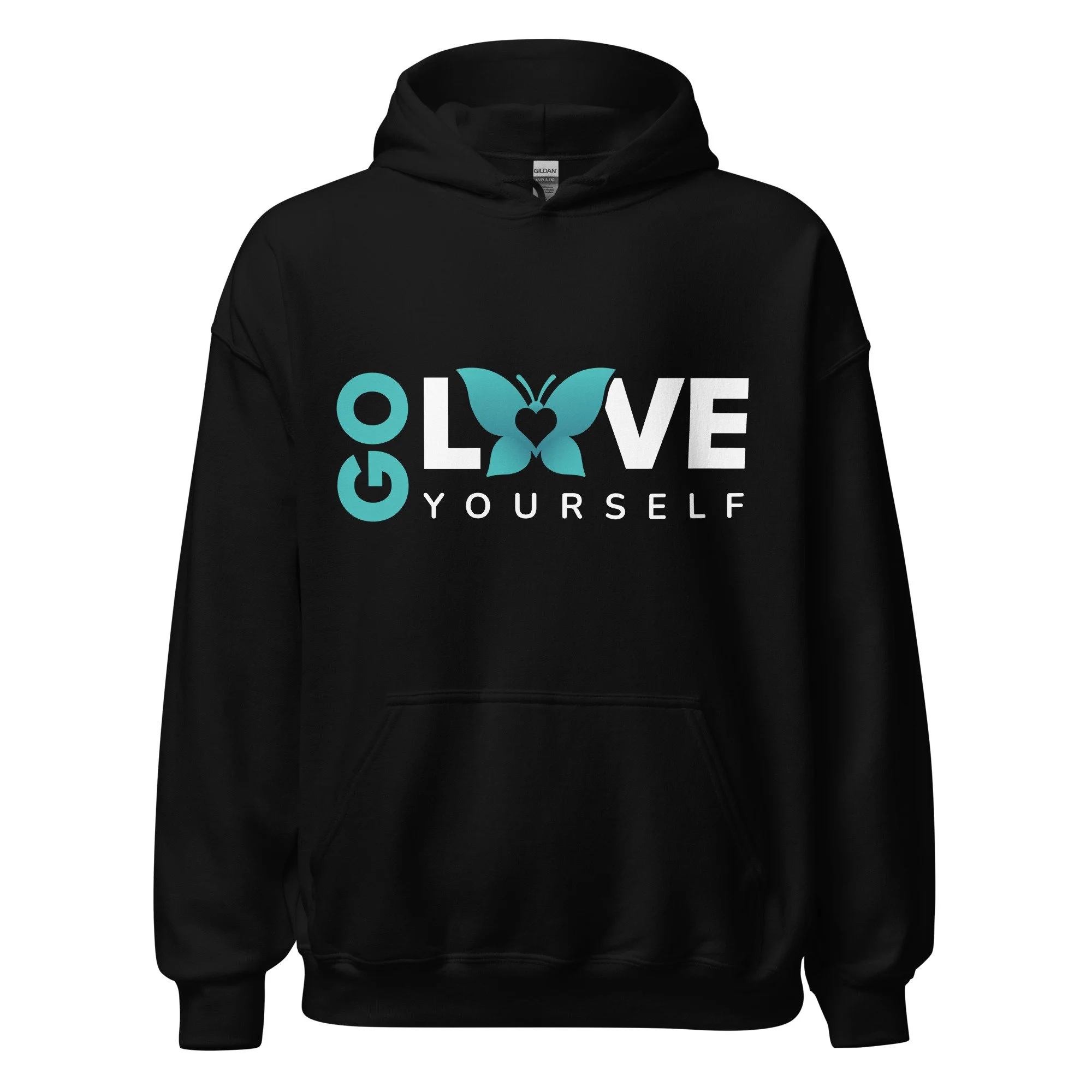 Unisex Hoodie (Turquoise/White Logo)