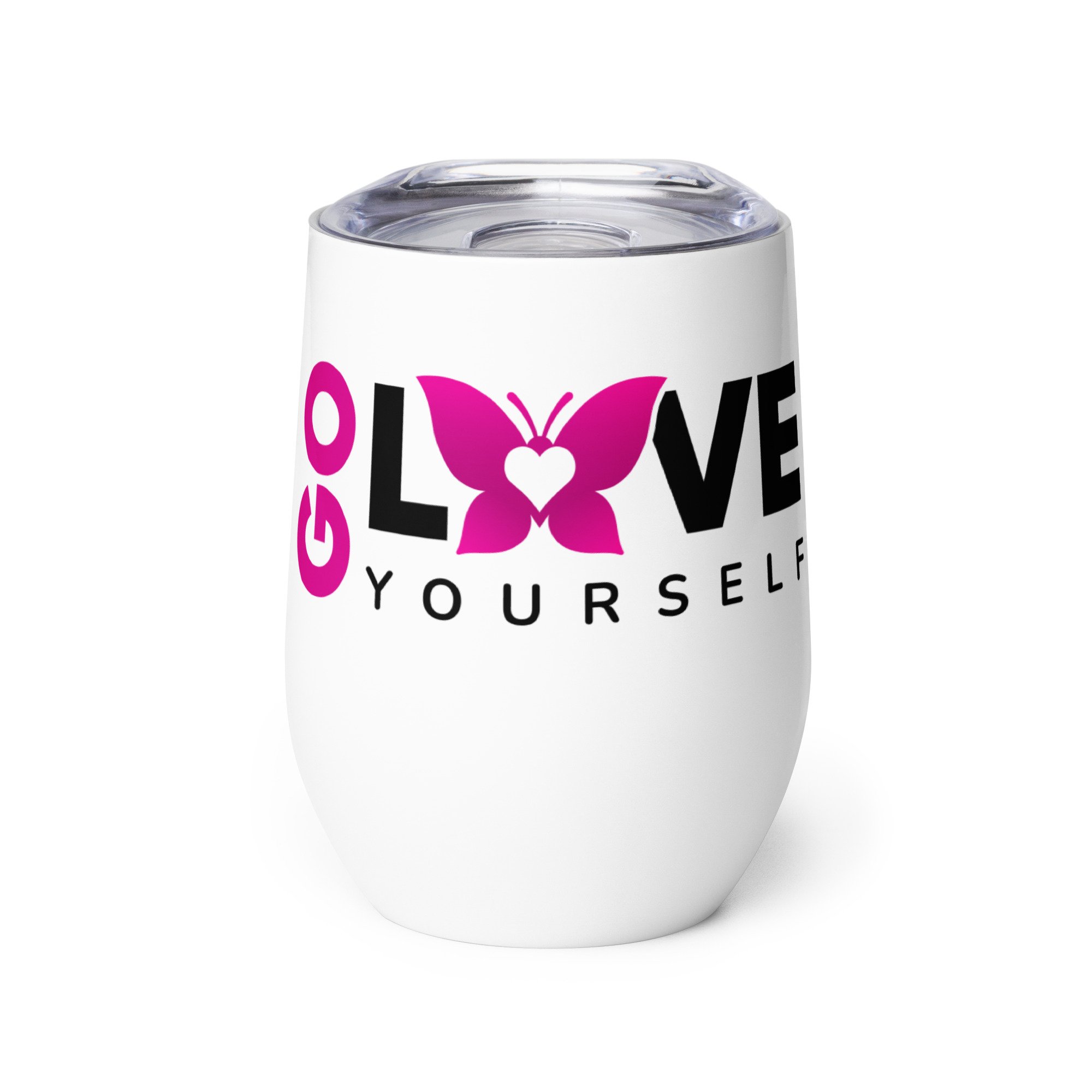 Wine Tumbler (Pink Logo)