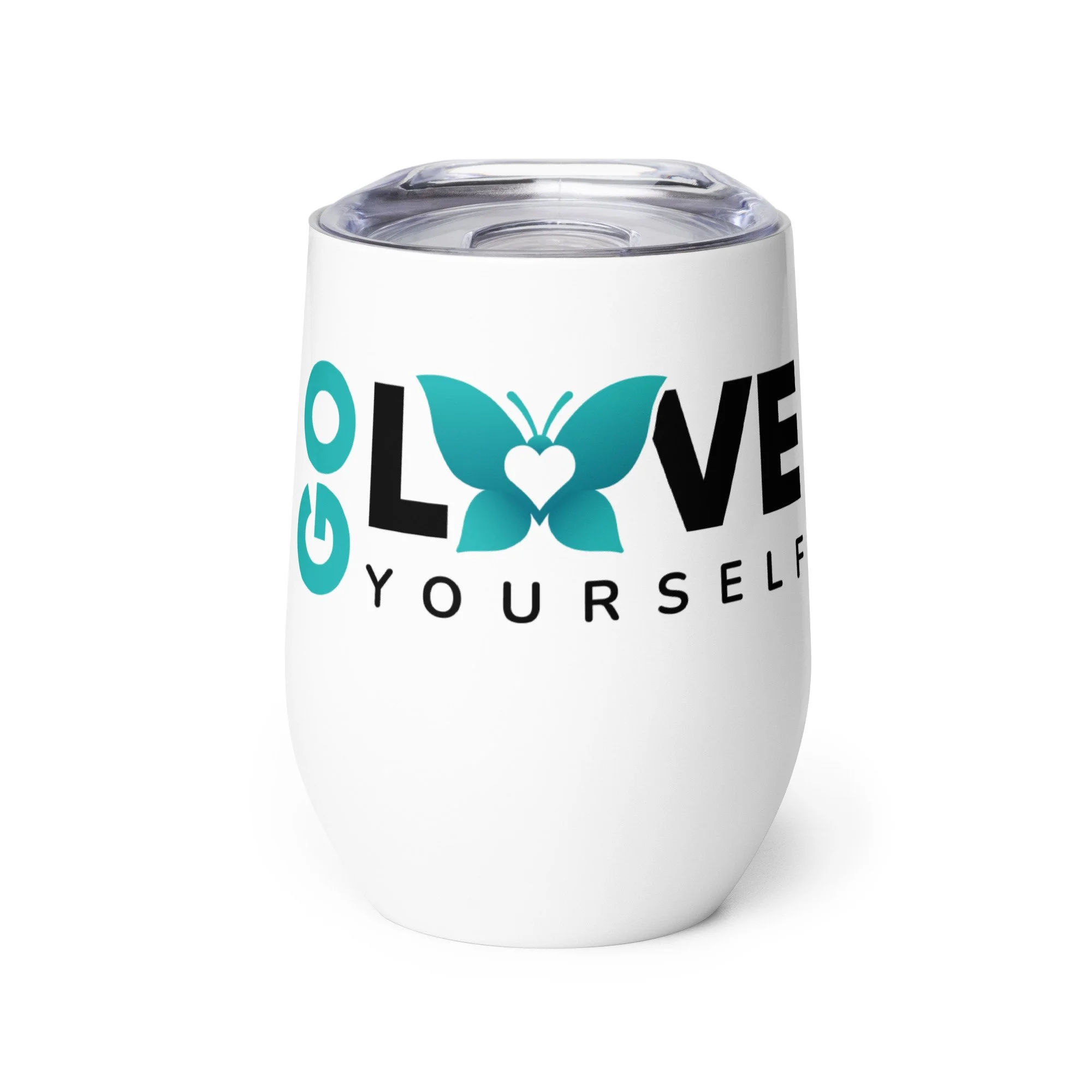 Wine Tumbler (Turquoise Logo)