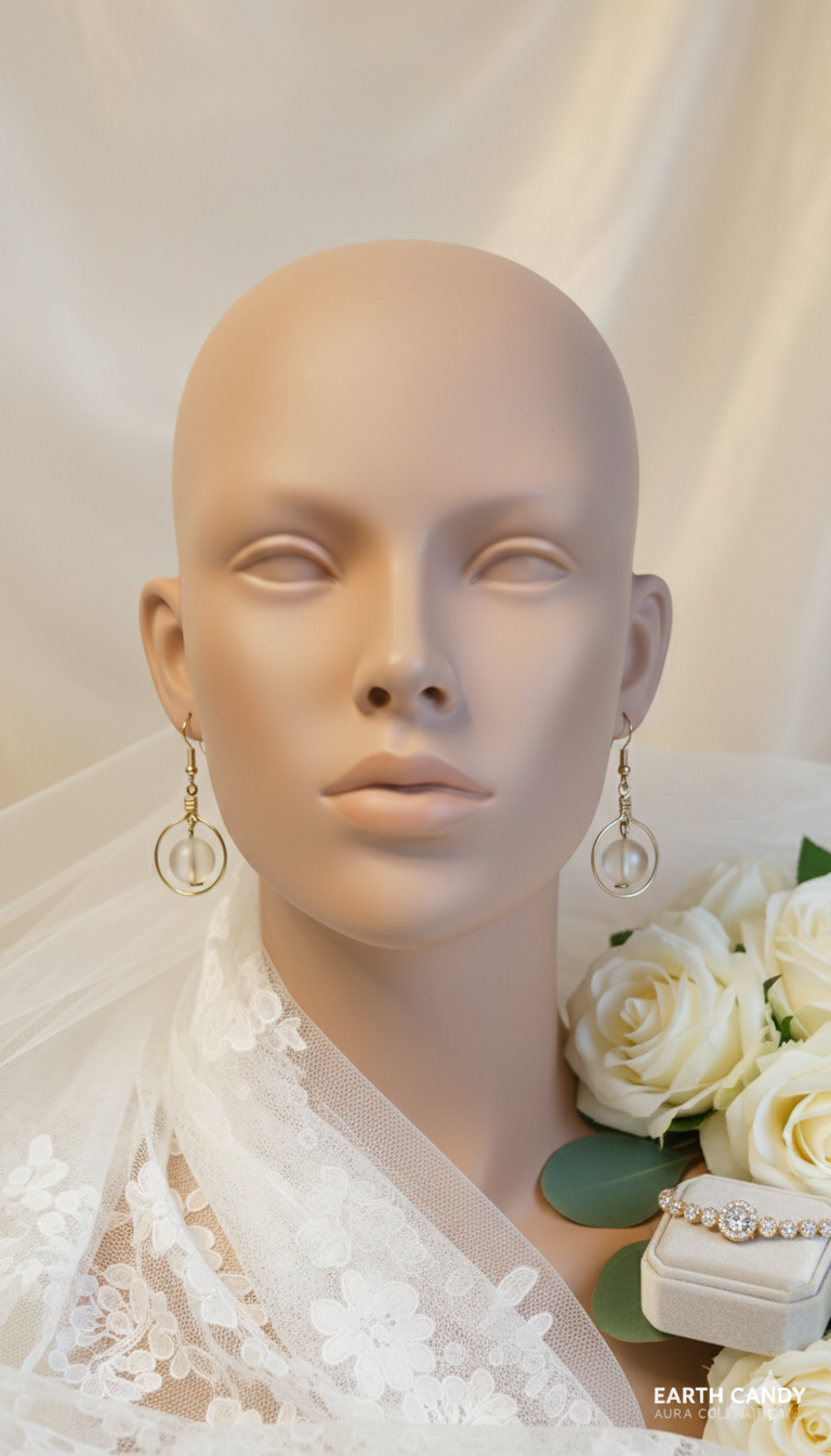 The Eternal Glow Earrings by Earth. Candy Creations-More than just an accessory, these earrings are designed to carry the glow of your love, long after the celebration ends.