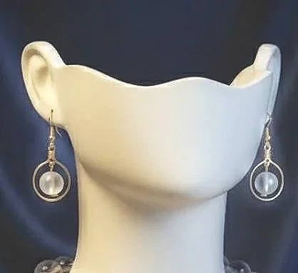 The Eternal Glow Earrings by Earth Candy Creations: Artisanal Adornments for the Modern Soul. Handcrafted Glass and Stone Jewelry