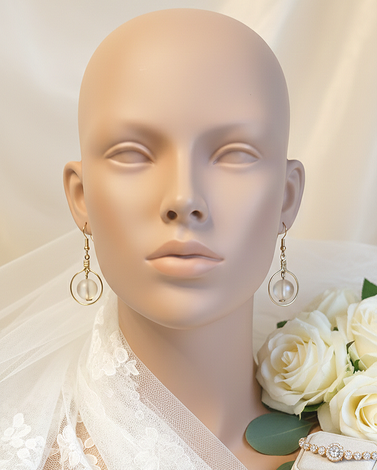 The Eternal Glow Earrings by Earth Candy Creations: Artisanal Adornments for the Modern Soul. Handcrafted Glass and Stone Jewelry