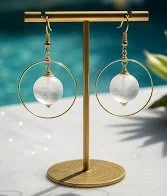 The Eternal Glow Earrings by Earth Candy Creations: Artisanal Adornments for the Modern Soul. Handcrafted Glass and Stone Jewelry