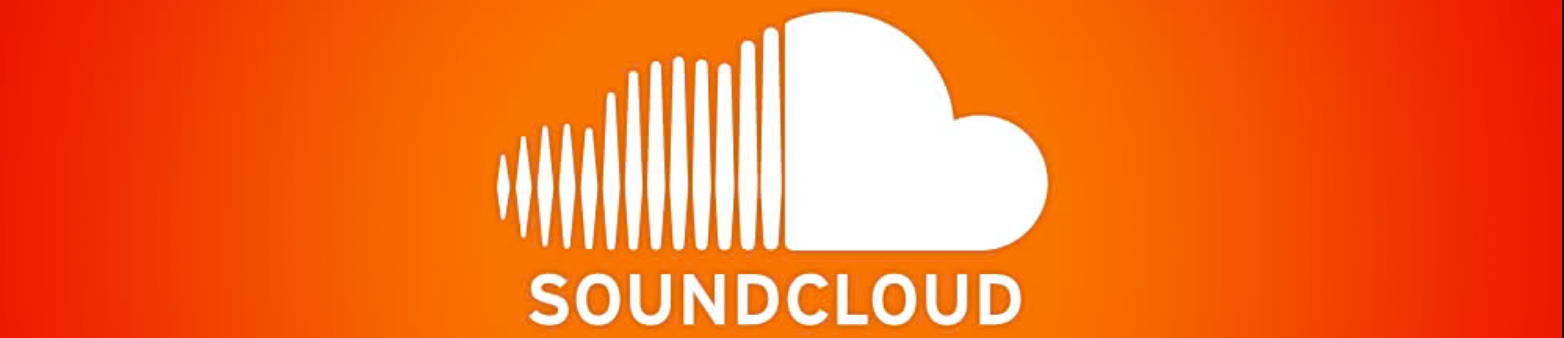 The SoundCloud logo with an orange background, featuring a white cloud with soundwave lines and the word "SOUNDCLOUD" below.