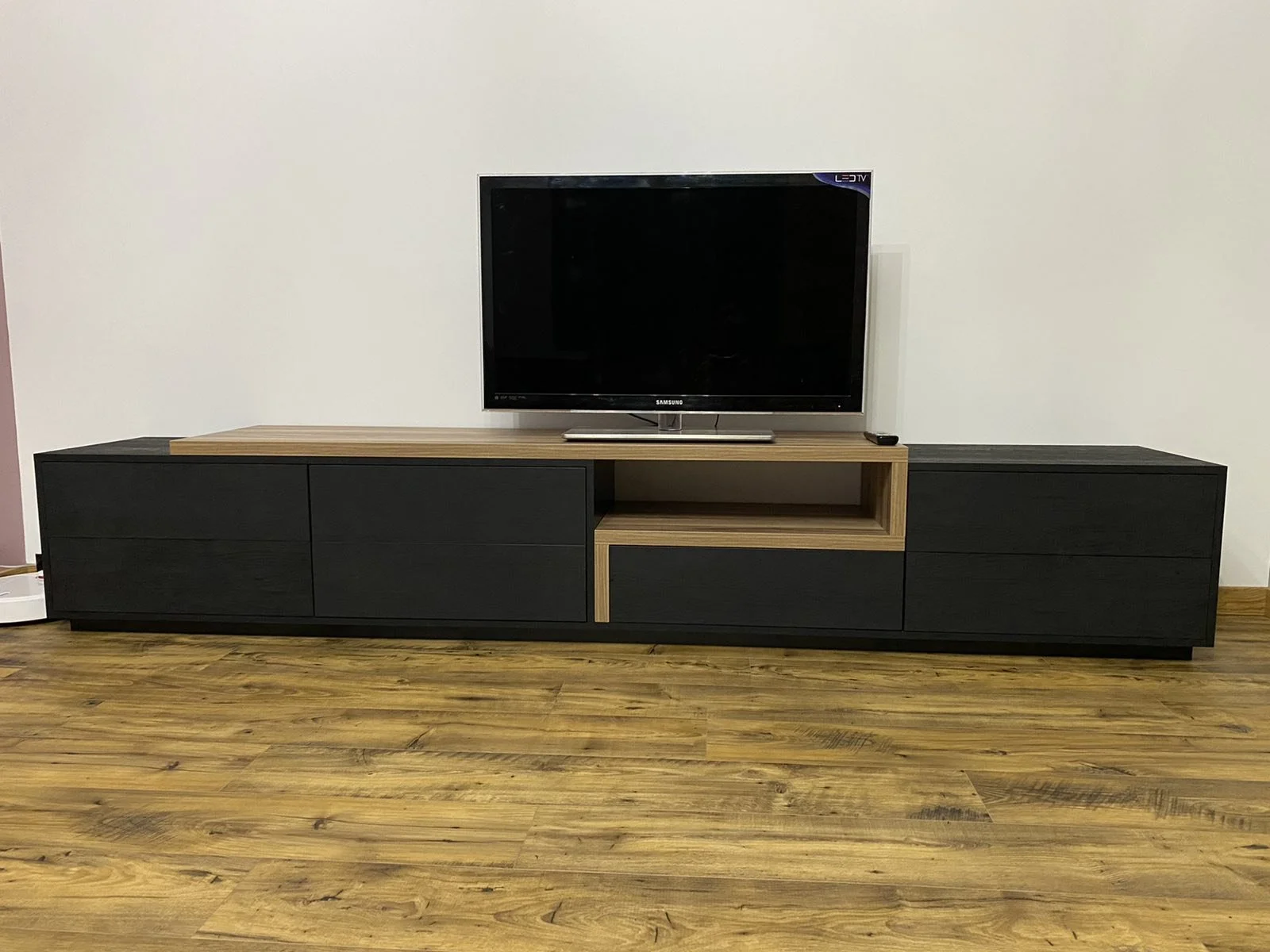 Climate-controlled walk-in humidor with Spanish Cedar shelving.