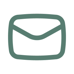 Envelope icon with a green outline.