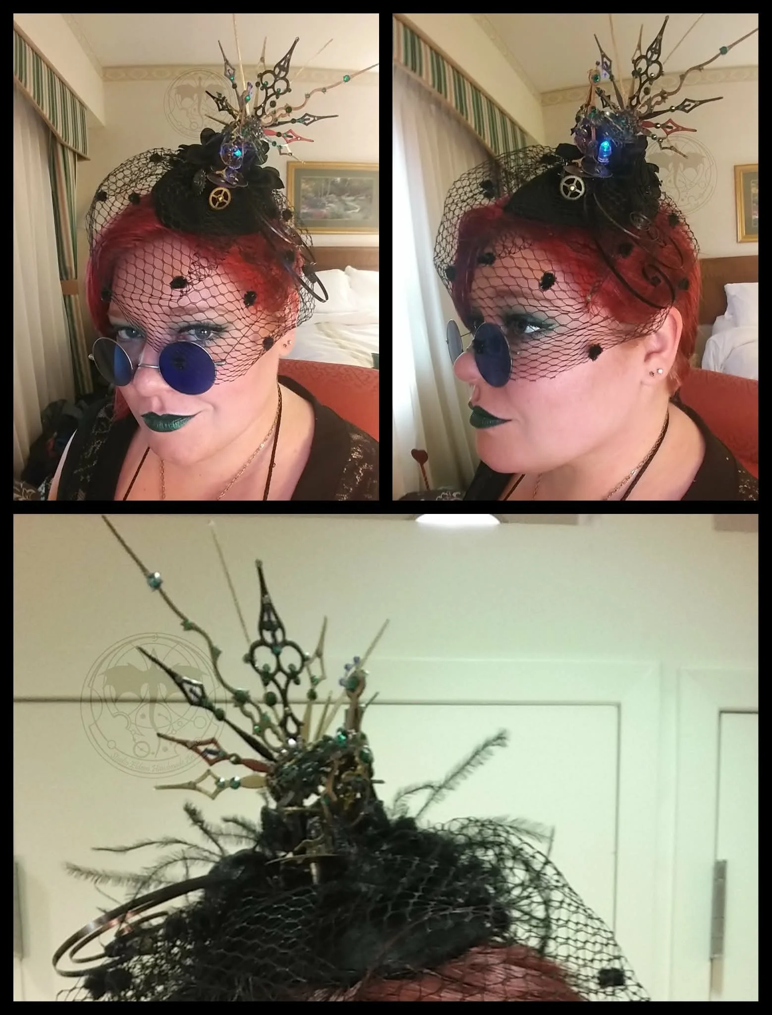 In the early 2010's when steampunk blew up, I thought it would be cool to make a peacock out of clock parts- specifically the tail being a fan of clock hands.



I used super glue, manicure acrylic, and UV resin to hold all the pieces together. I als