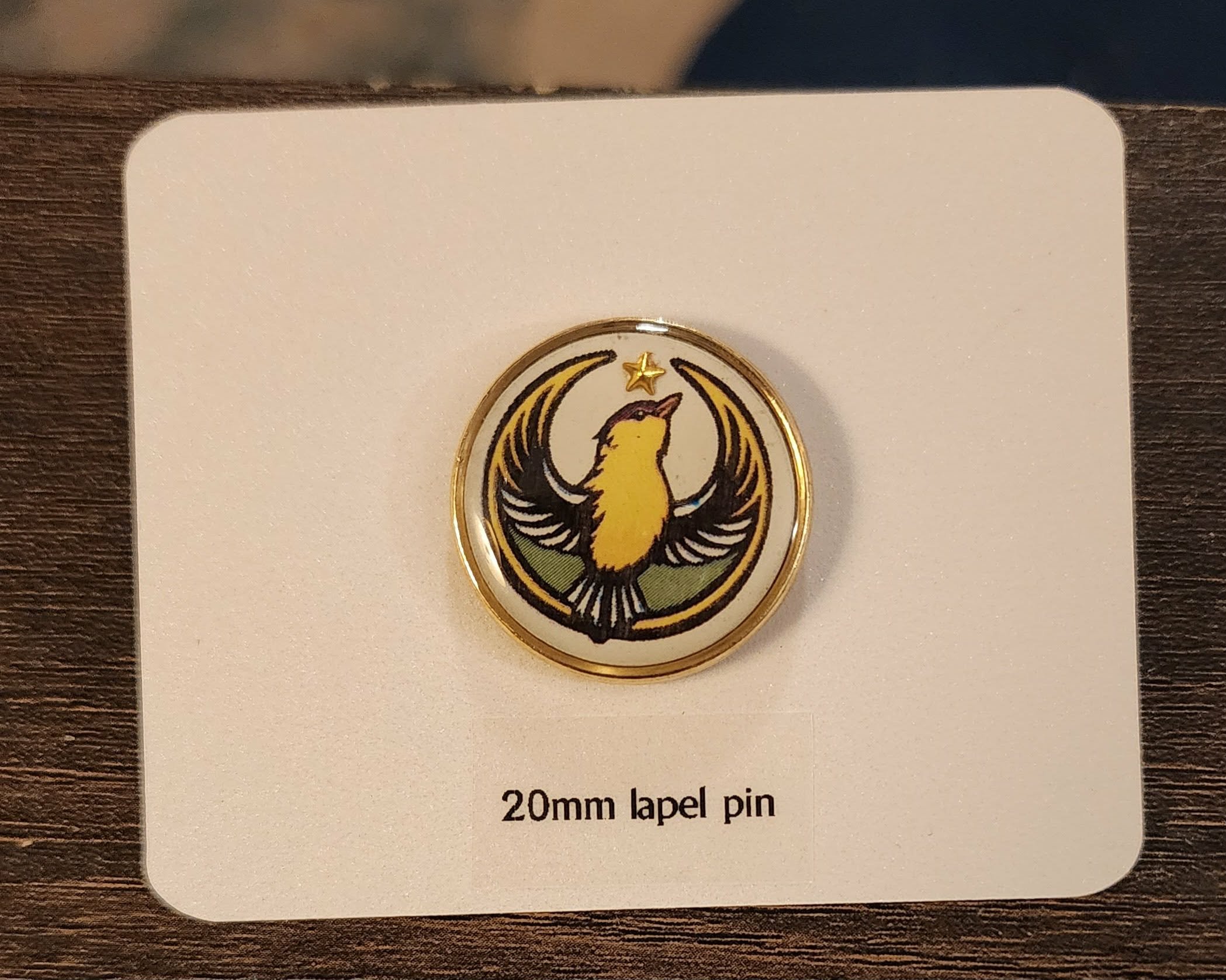 Rebel Goldfinch Lapel Pin