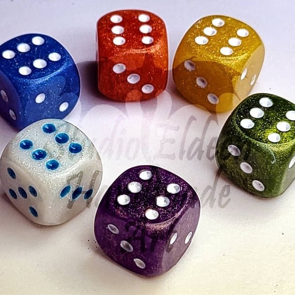 I made my own set of dice for one of my favorite games, Clever.