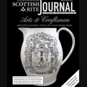 Cover of the Scottish Rite Journal featuring an image of a decorative pitcher with intricate artwork.