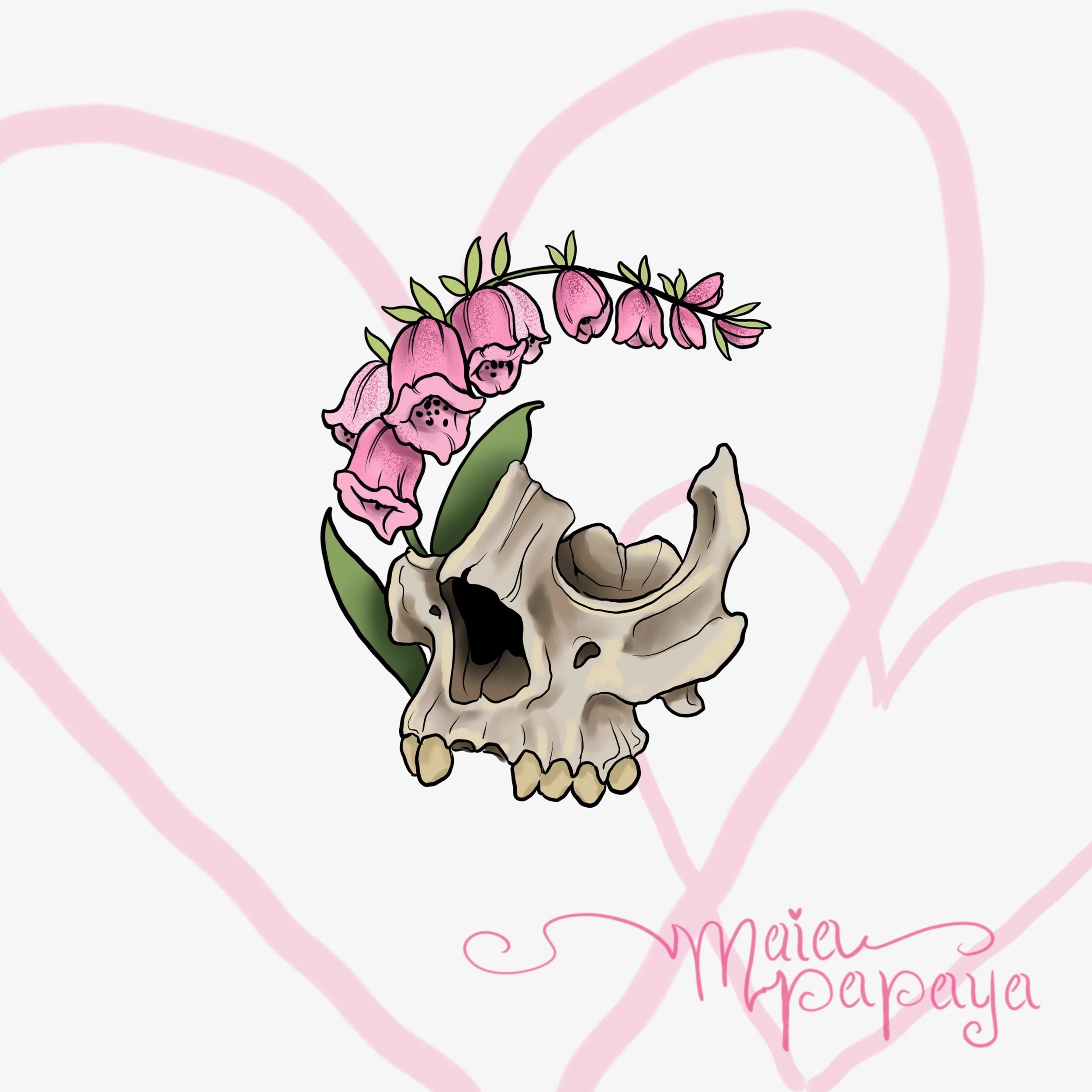 Skull with Foxgloves.jpg
