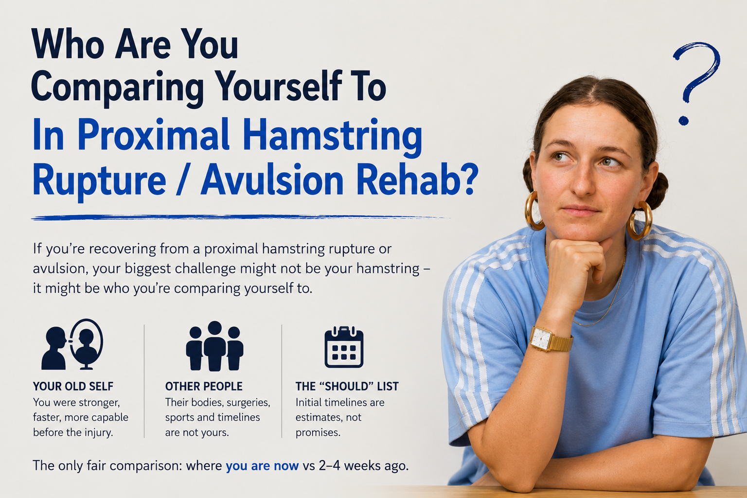 Who Are You Comparing Yourself To In Proximal Hamstring Rupture / Avulsion Rehab? 