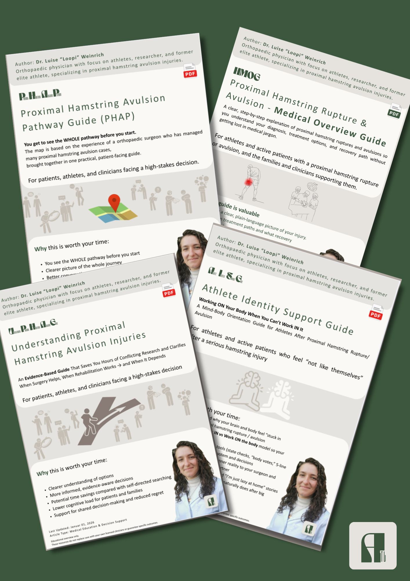 Image of 4 Hamstring guides as Mockups