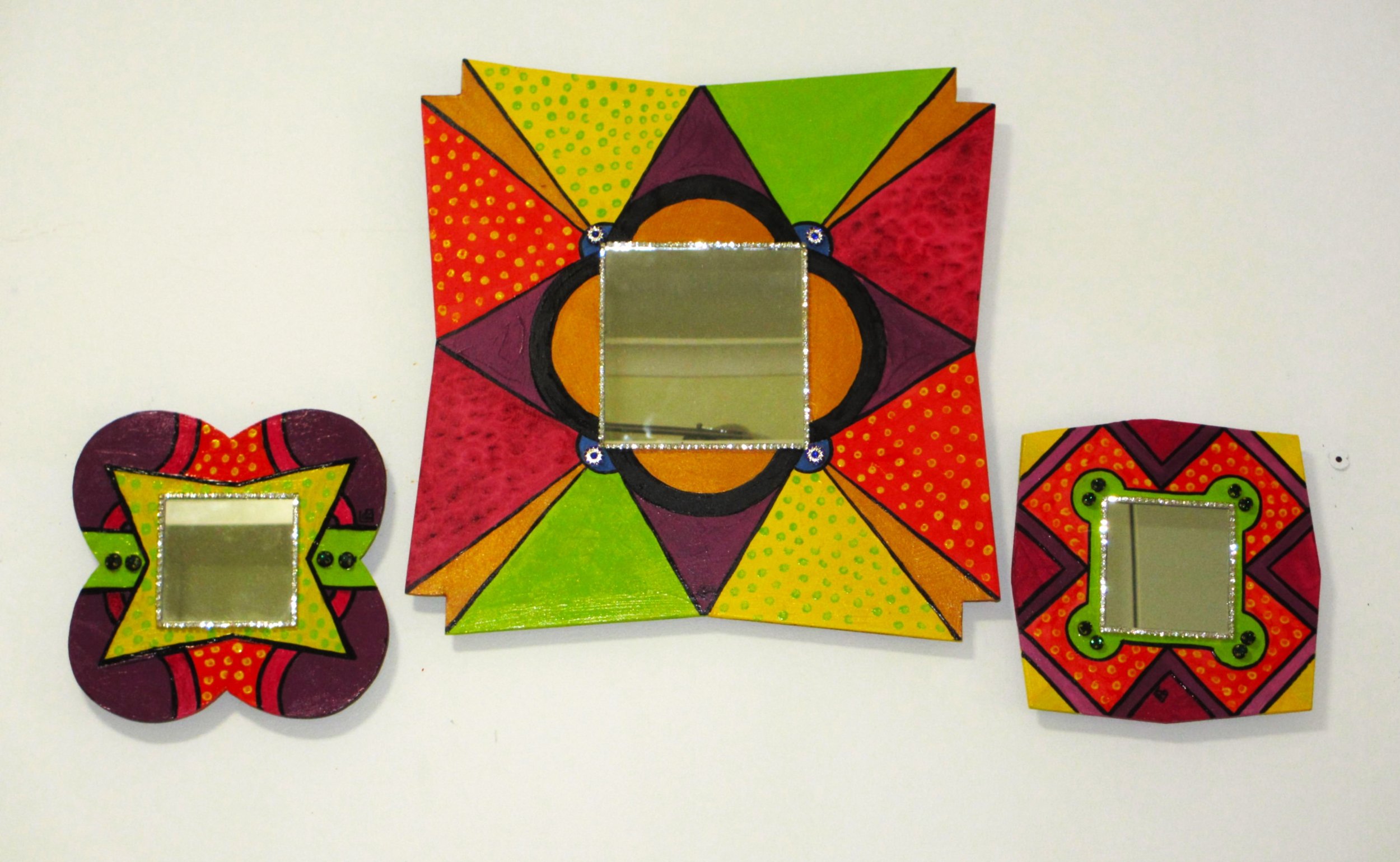 Geometric Art Mirror Set