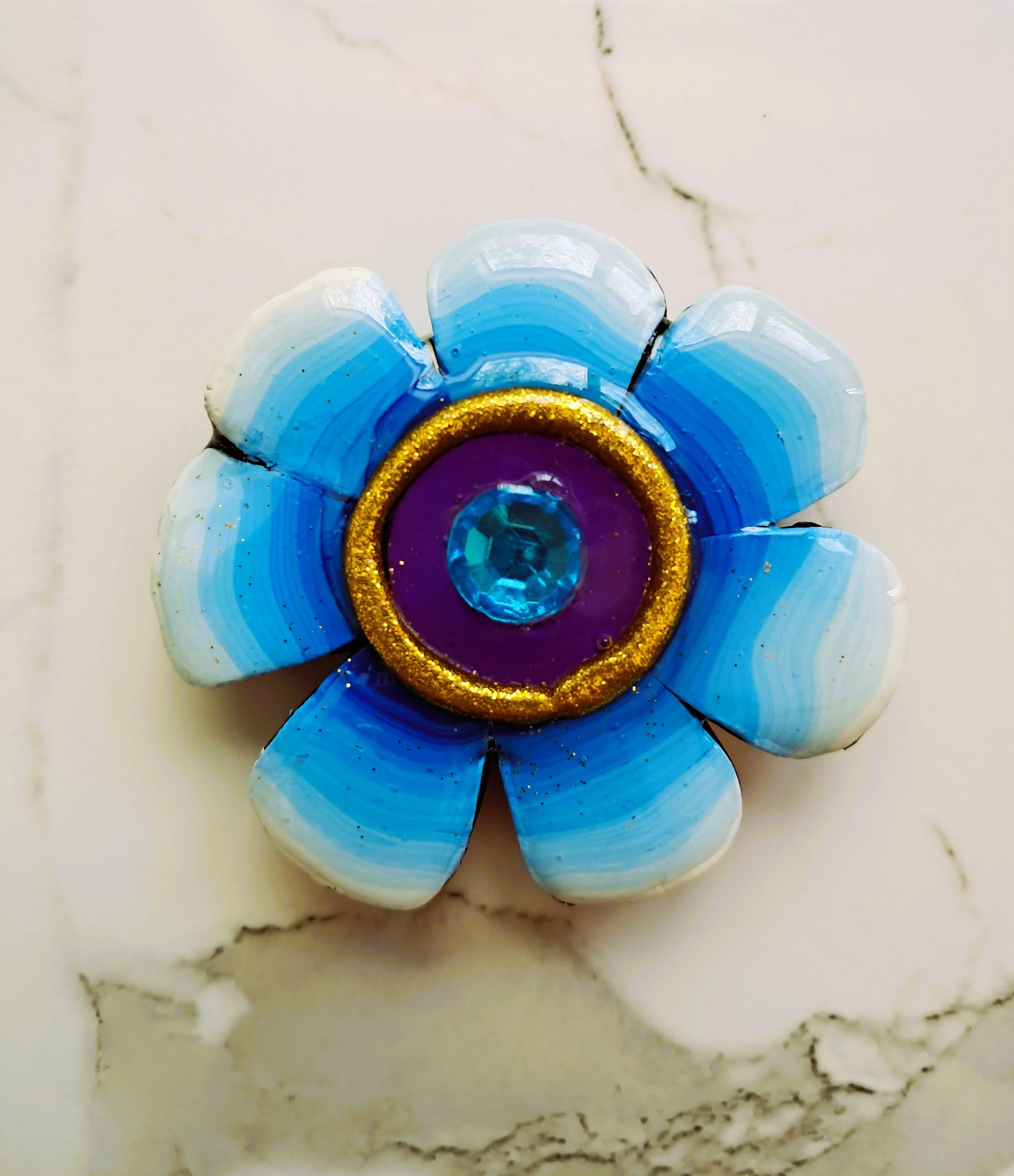 Modern Blue flower with crystal.jpg