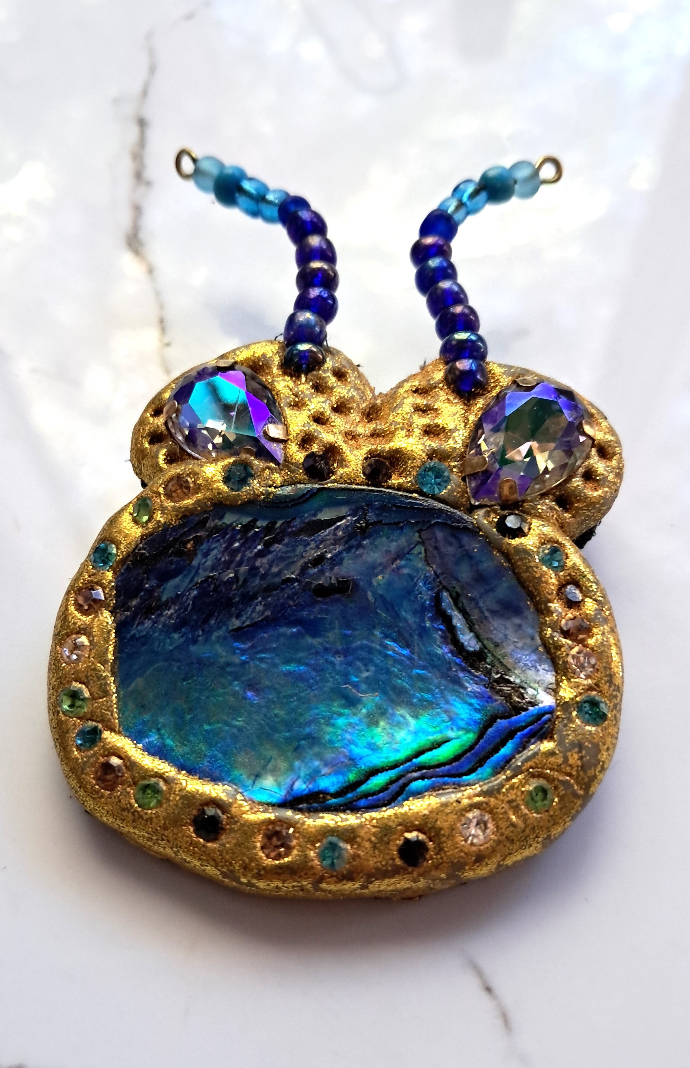 Abalone Shell Creature Brooch