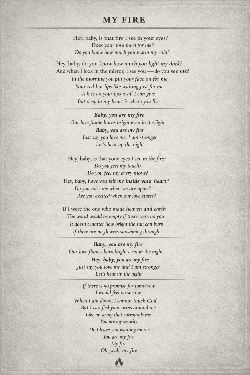 My fire lyrics sheet.png