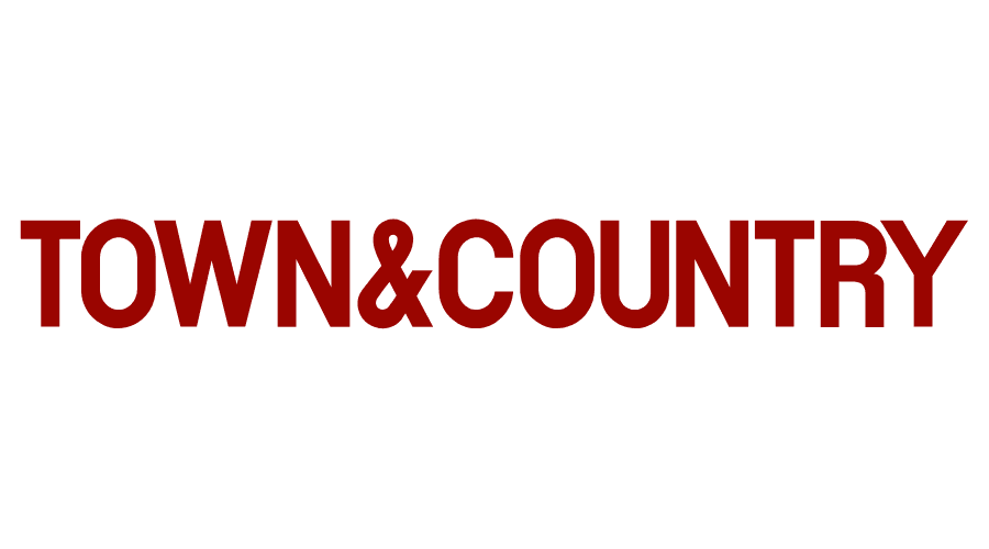 Text reading 'TOWN & COUNTRY' in bold, red font on a white background.