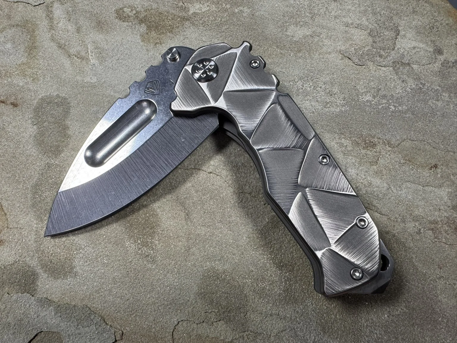 Praetorian TI Silver Stained Glass Handles