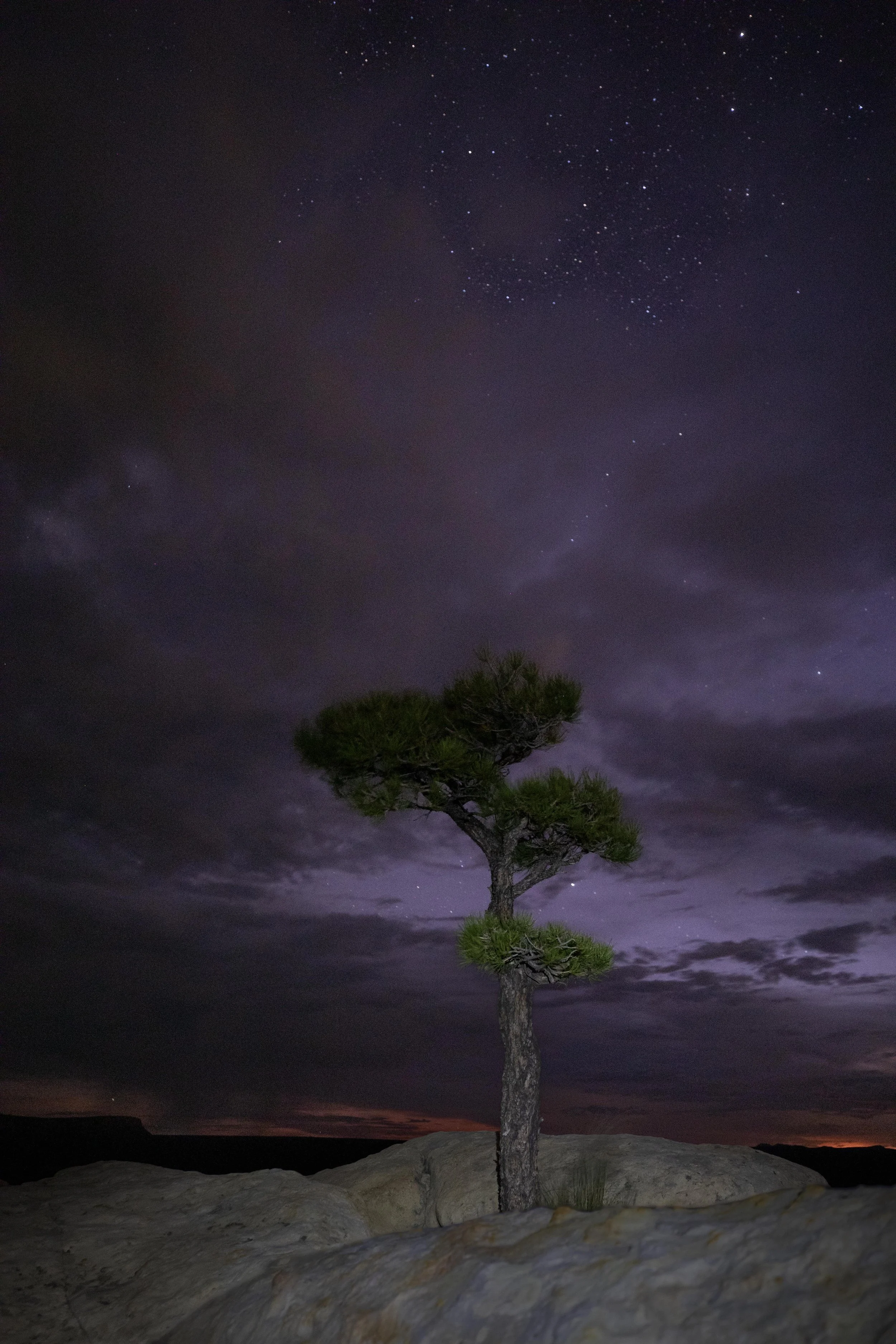 Sandstone  Bluff under a Restless Sky