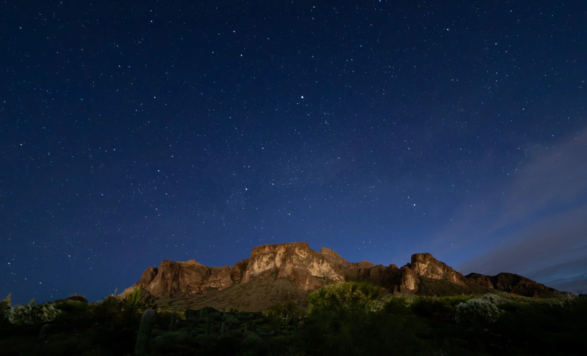 Superstition Mountain after a storm