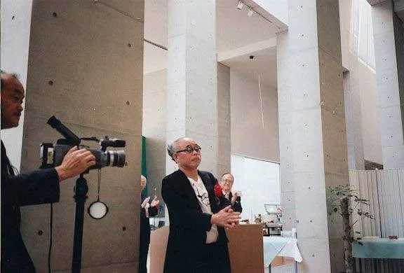 Japanese famous photographer Nobuyoshi Araki at Kiyosato Museum of photographic arts with Jimmy Ming Shum