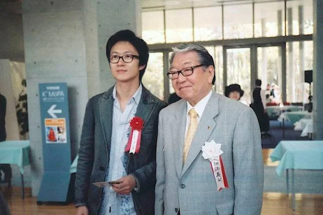 Hong Kong photographer Jimm Ming Shum with Japanese photographer Eikoh Hosoe at Kiyosato Museum of photographic arts