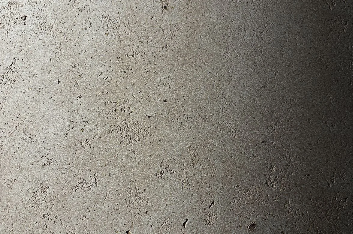 ART STONE sculptural stone plaster sample, rock-face texture in Natural Beige — Elf Decor · ART STONE aged lime plaster sample, layered sedimentary stone effect — Elf Decor