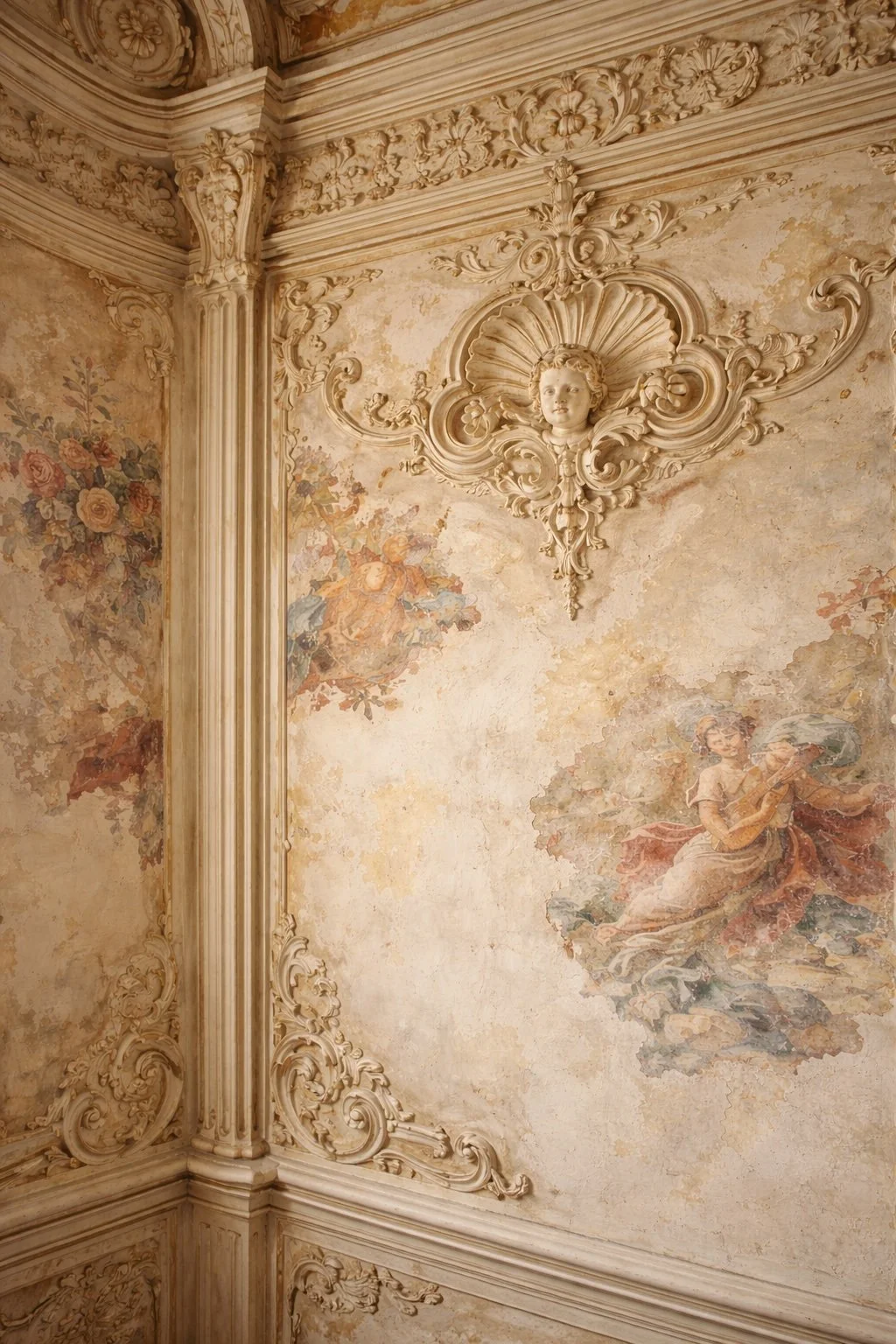 Heritage building restoration with period-appropriate decorative rendering and historical plaster finishes