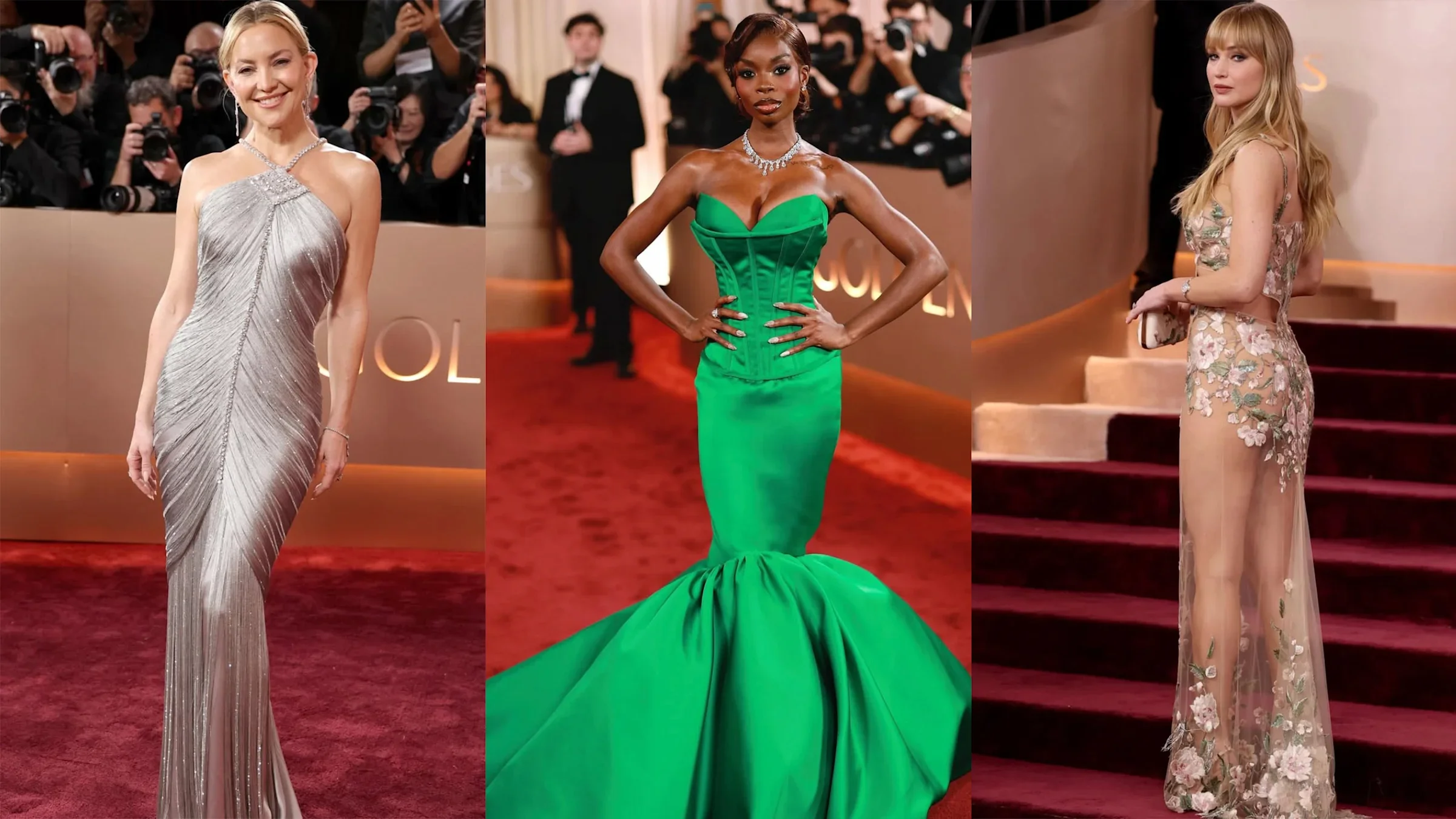 Kate Hudson, Olandria Carthen and more: The best fashion moments from the 2026 Golden Globes