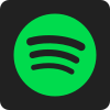 Spotify logo in green and black circle