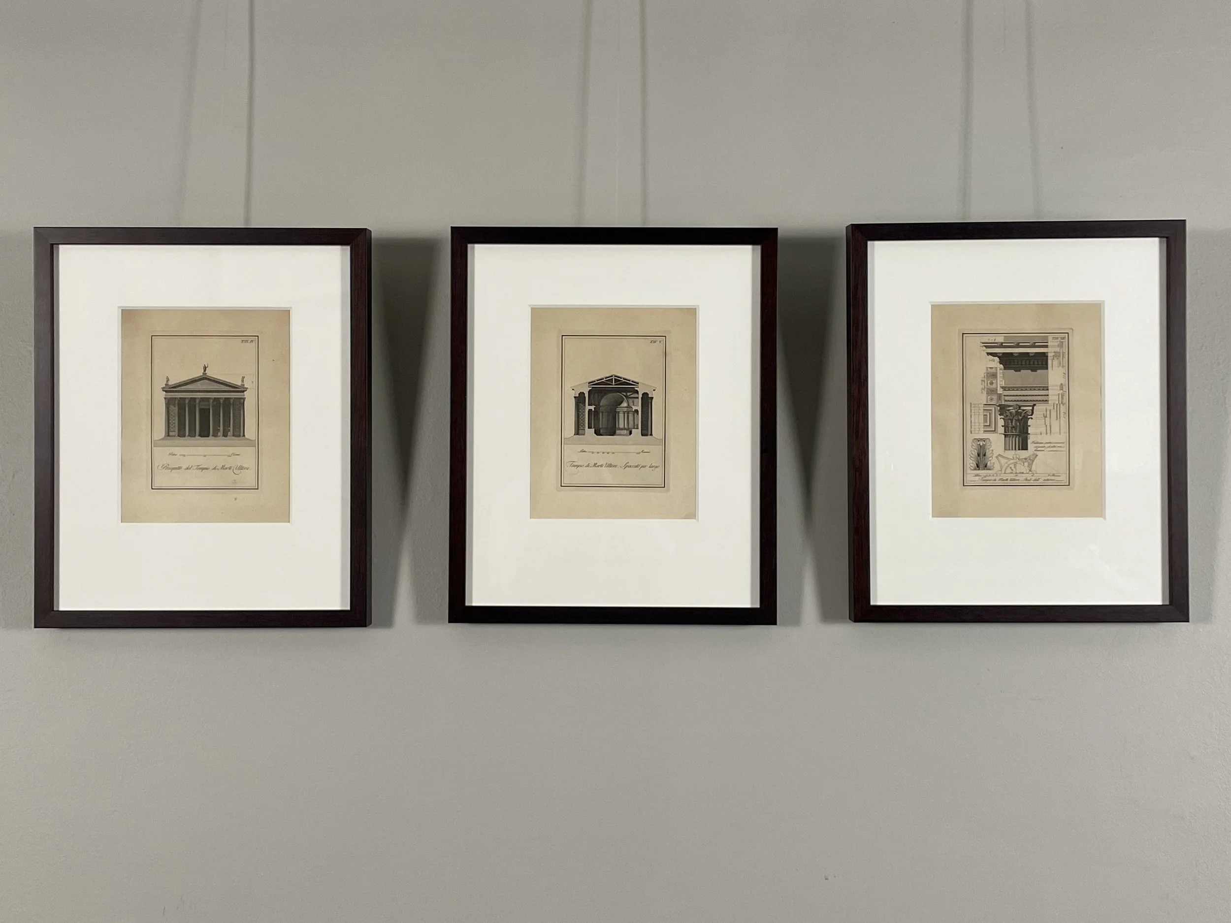 Set of 18th-C. Italian Architectural Engravings – Temple of Mars the Avenger (Cipriani, 1796)
