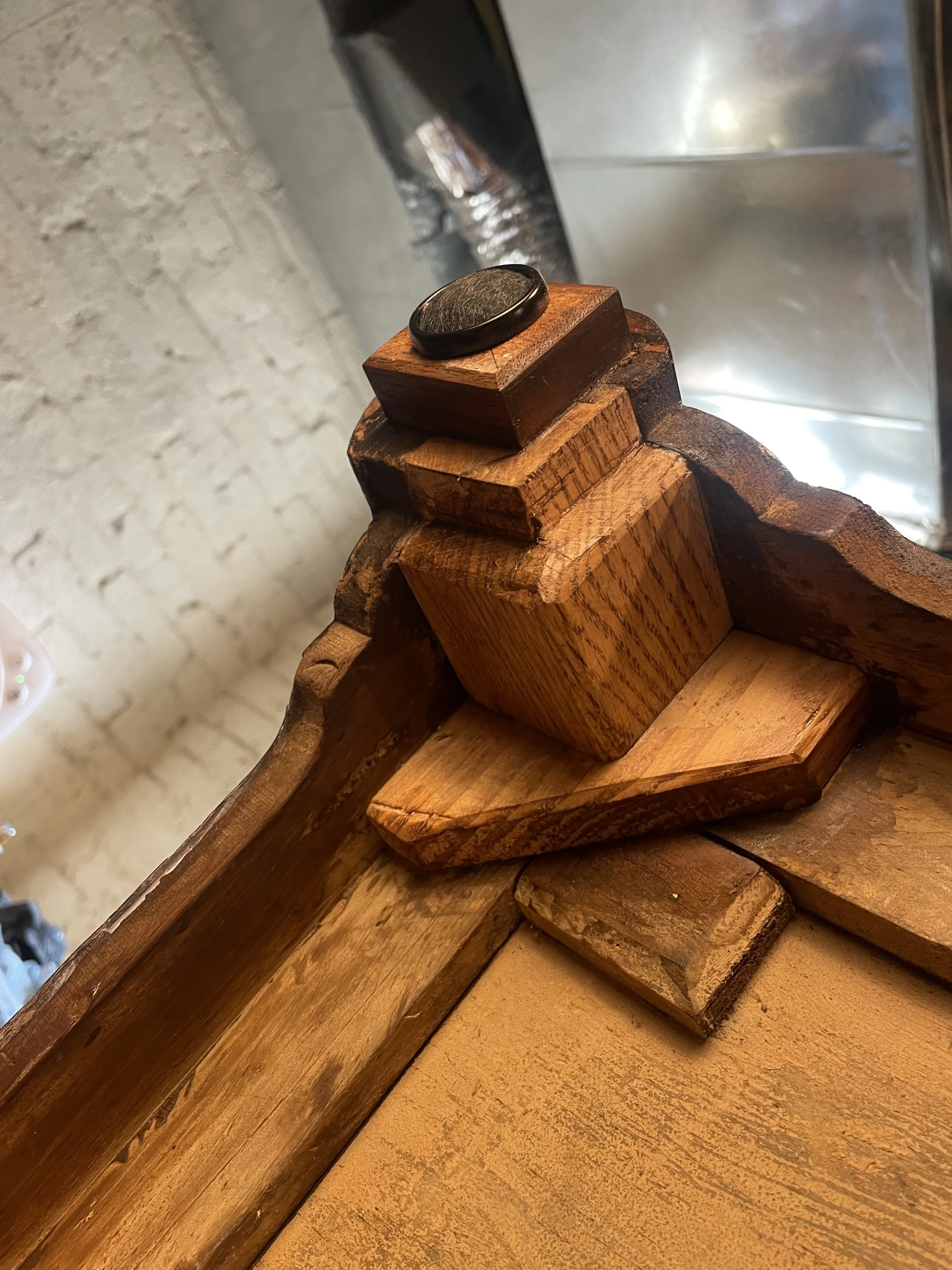 The final result. I added an additional pad to provide some profile lift lost from removing the casters. 