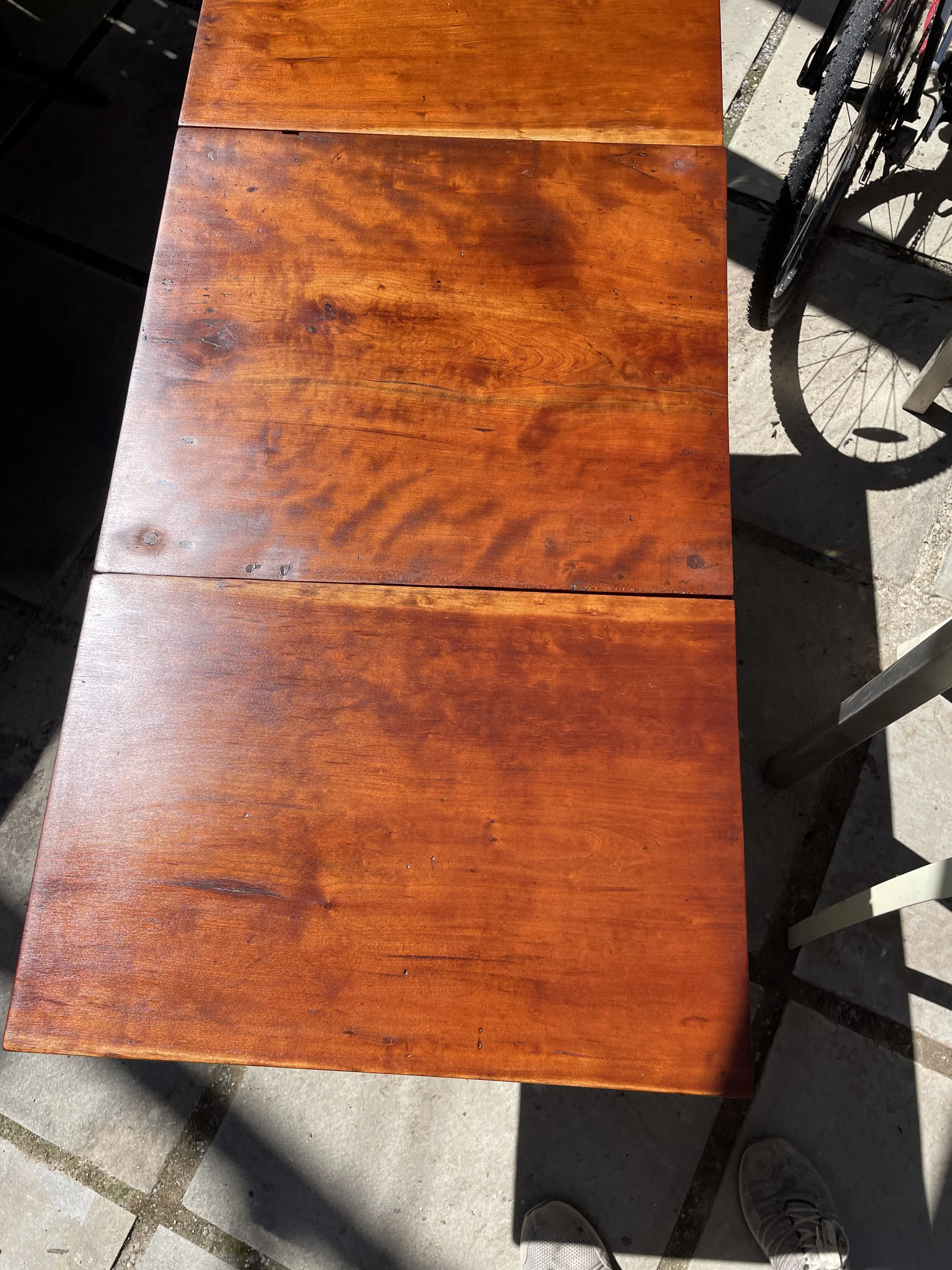 Cherry finished in tung oil in natural light