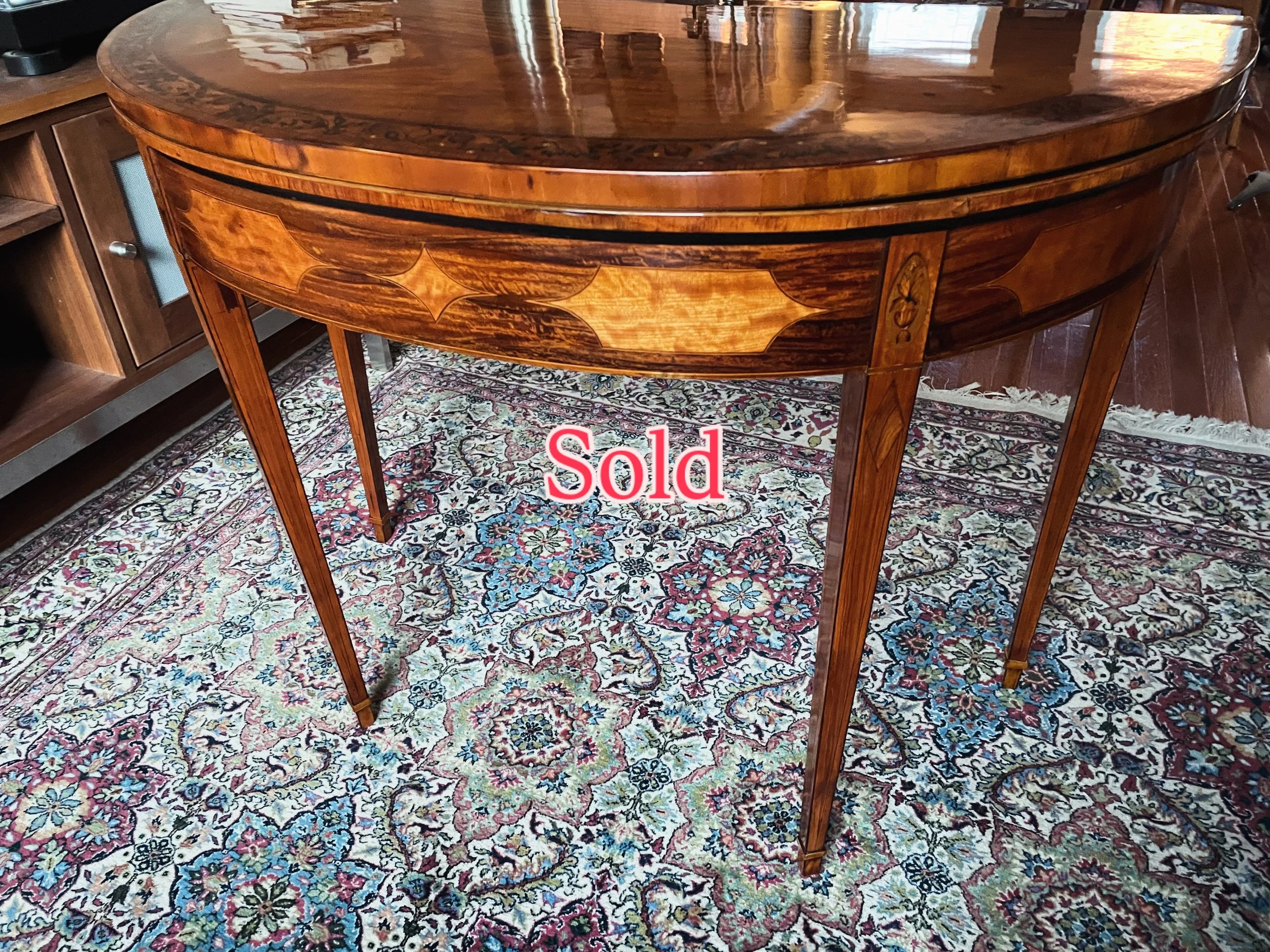 George III Satinwood games table