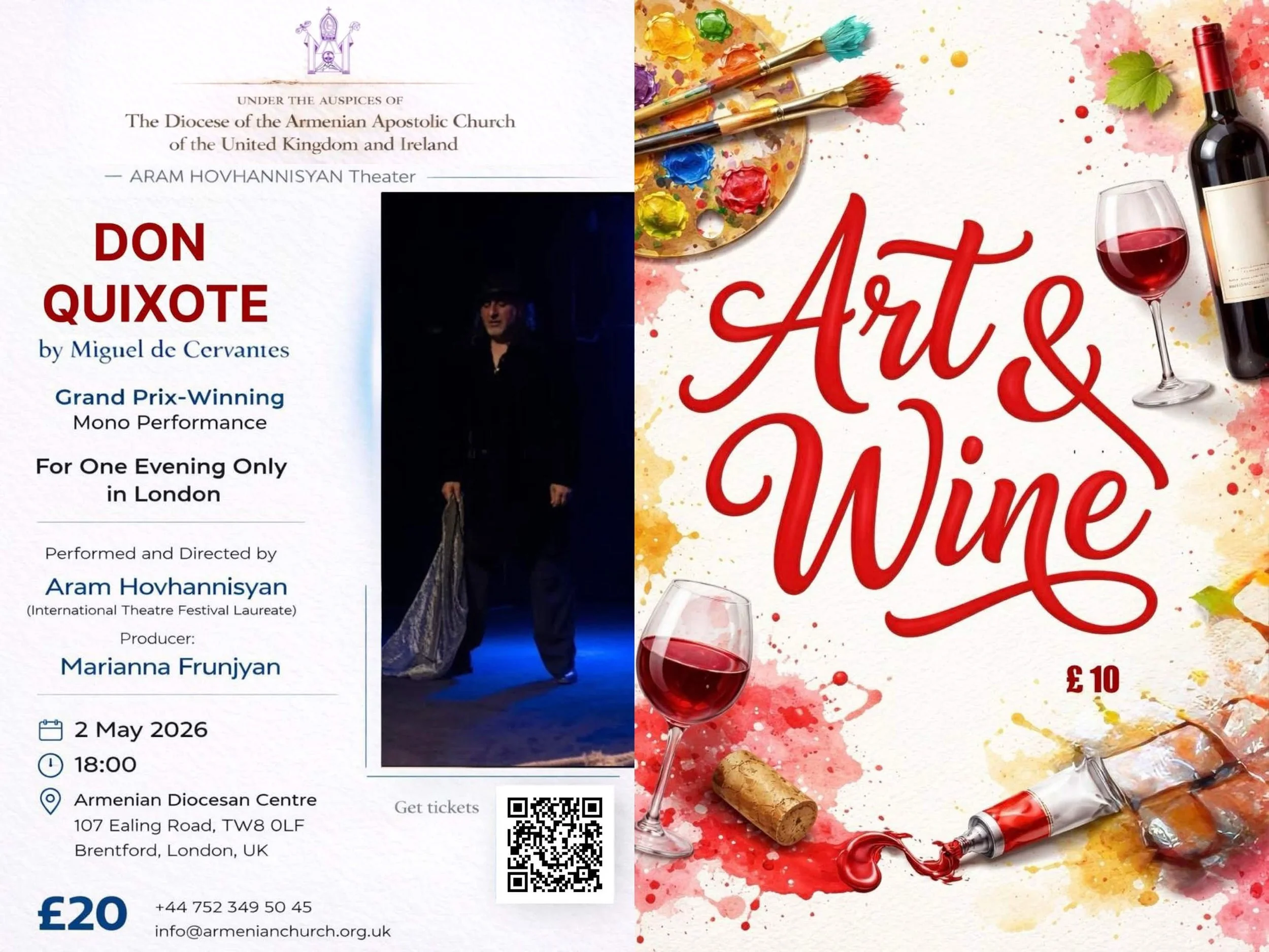 2 May - Don Quixote Solo Performance / Art &amp; Wine