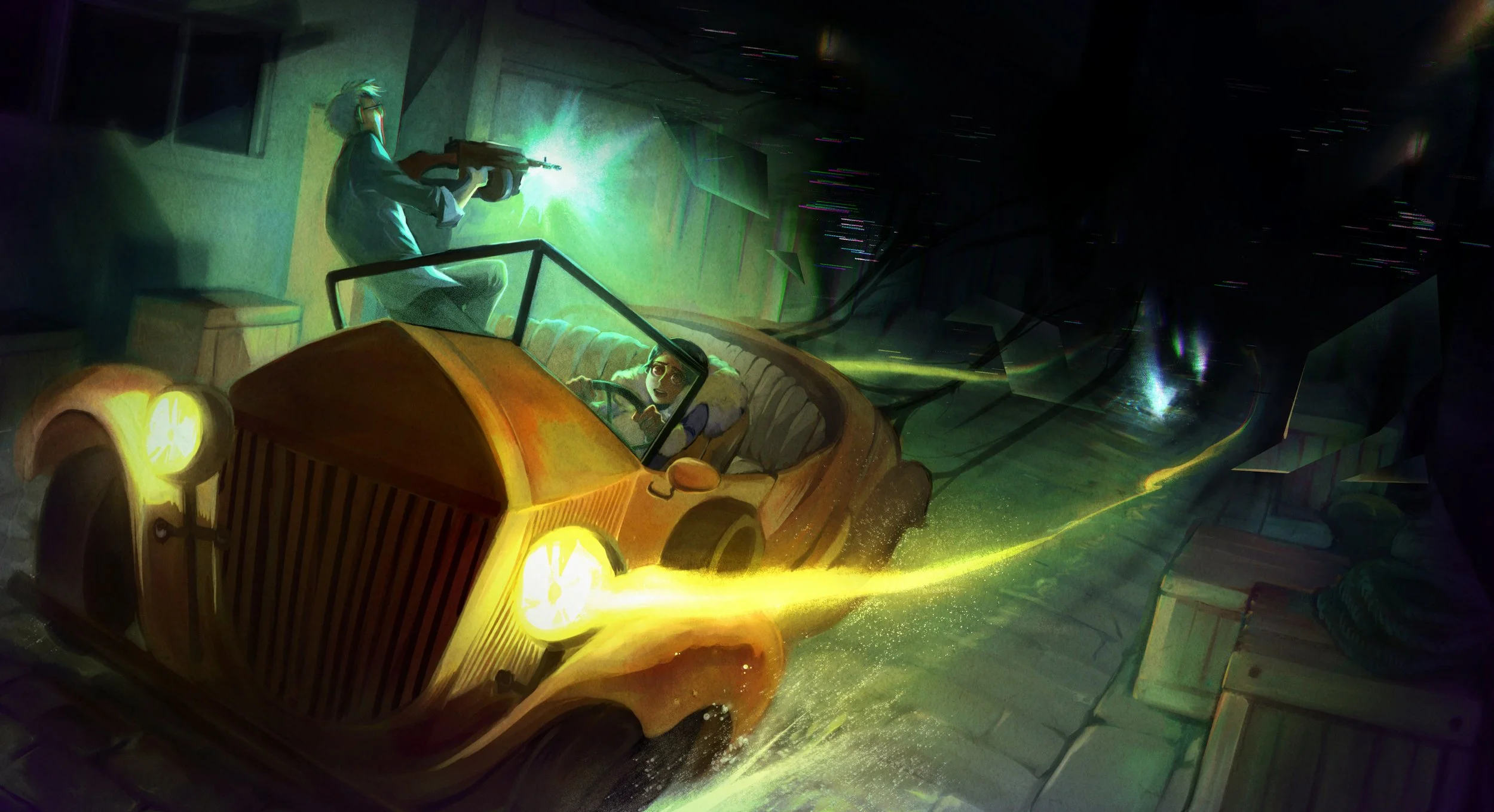 Concept Art - Car chase