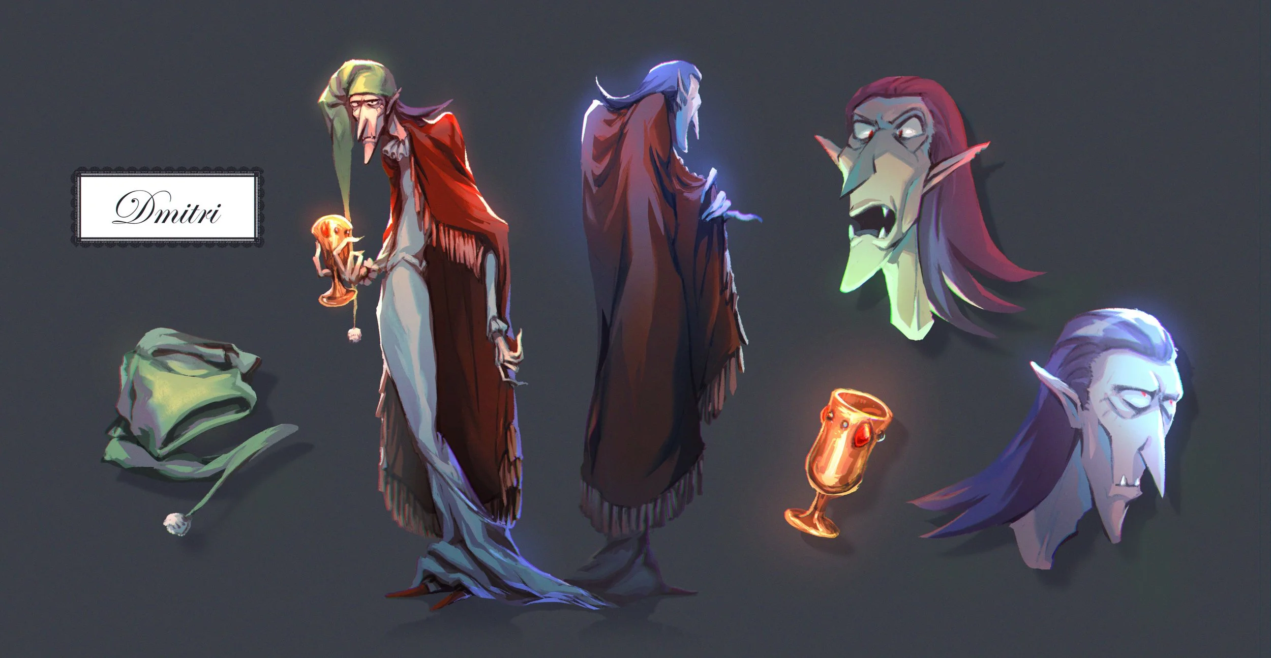 3/5 - Series of 5 character design sheets using varying artstyles