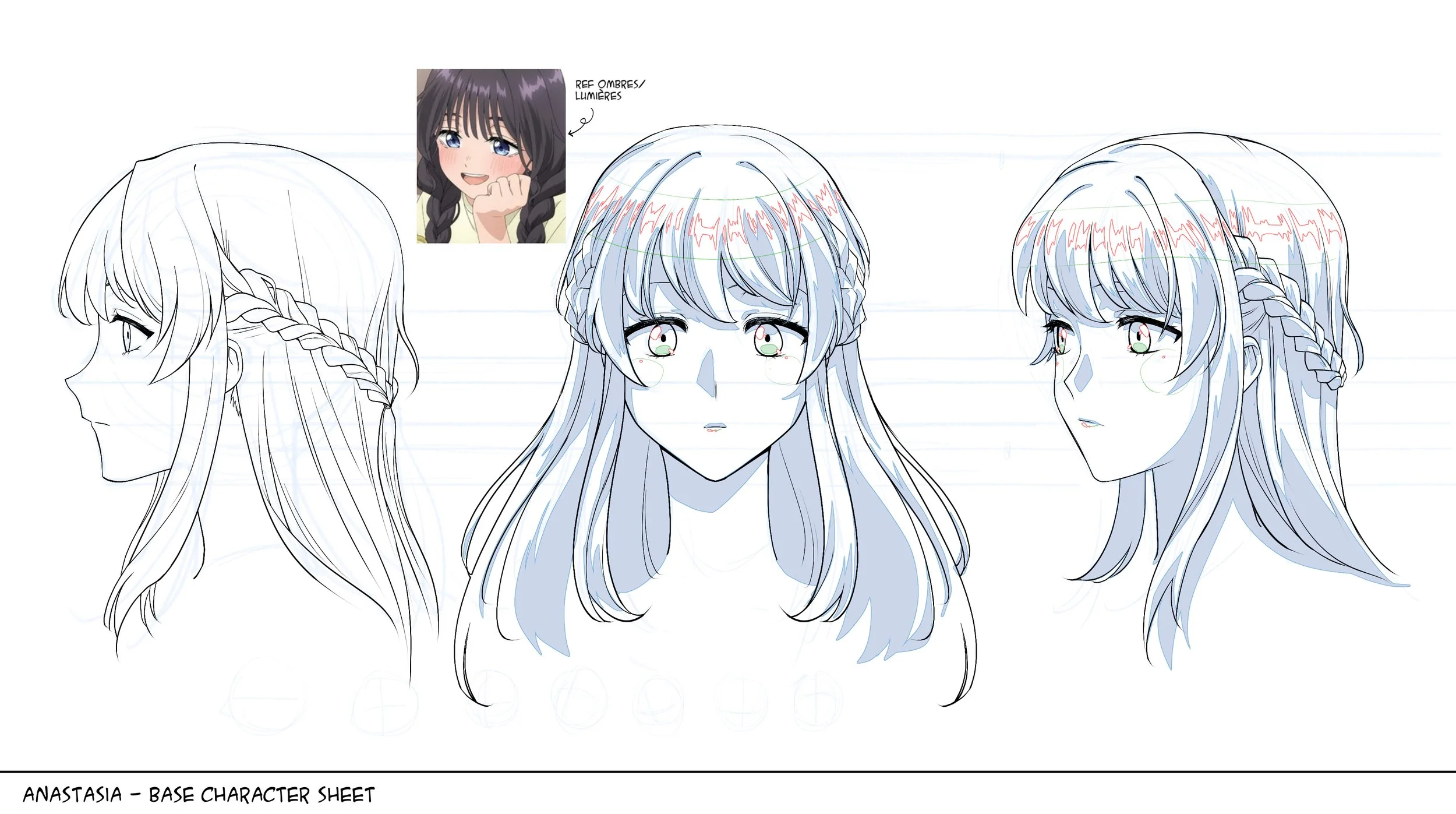 Pre-production Webtoon - Female Lead Head Turn