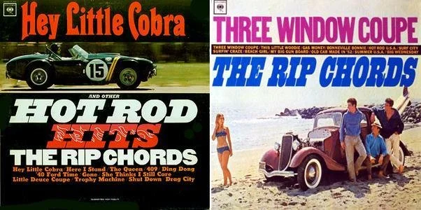 Collage of two album covers of the Rip Chords.