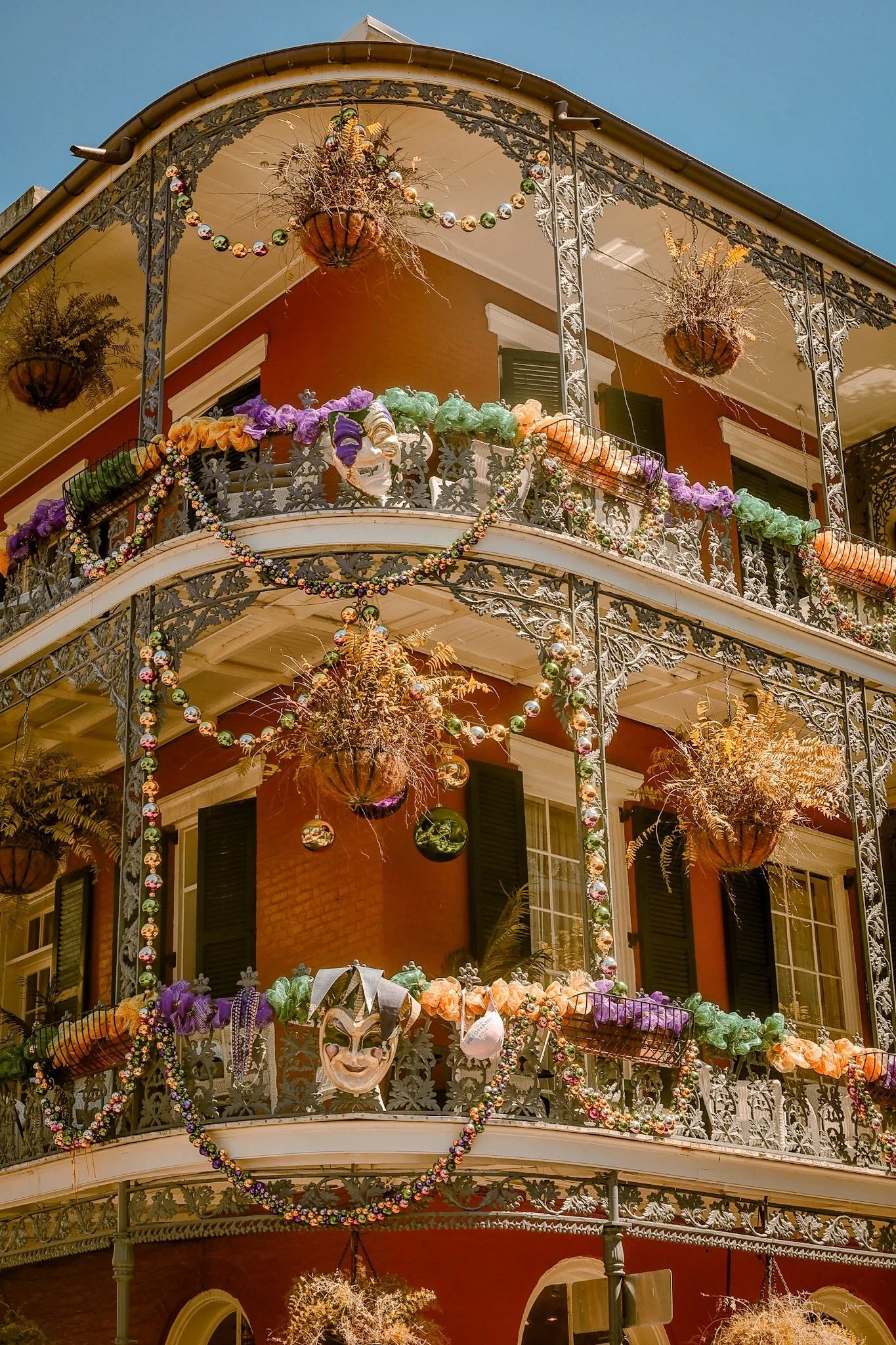 Royal Street Balcony at Mardi Gras, French Quarter
