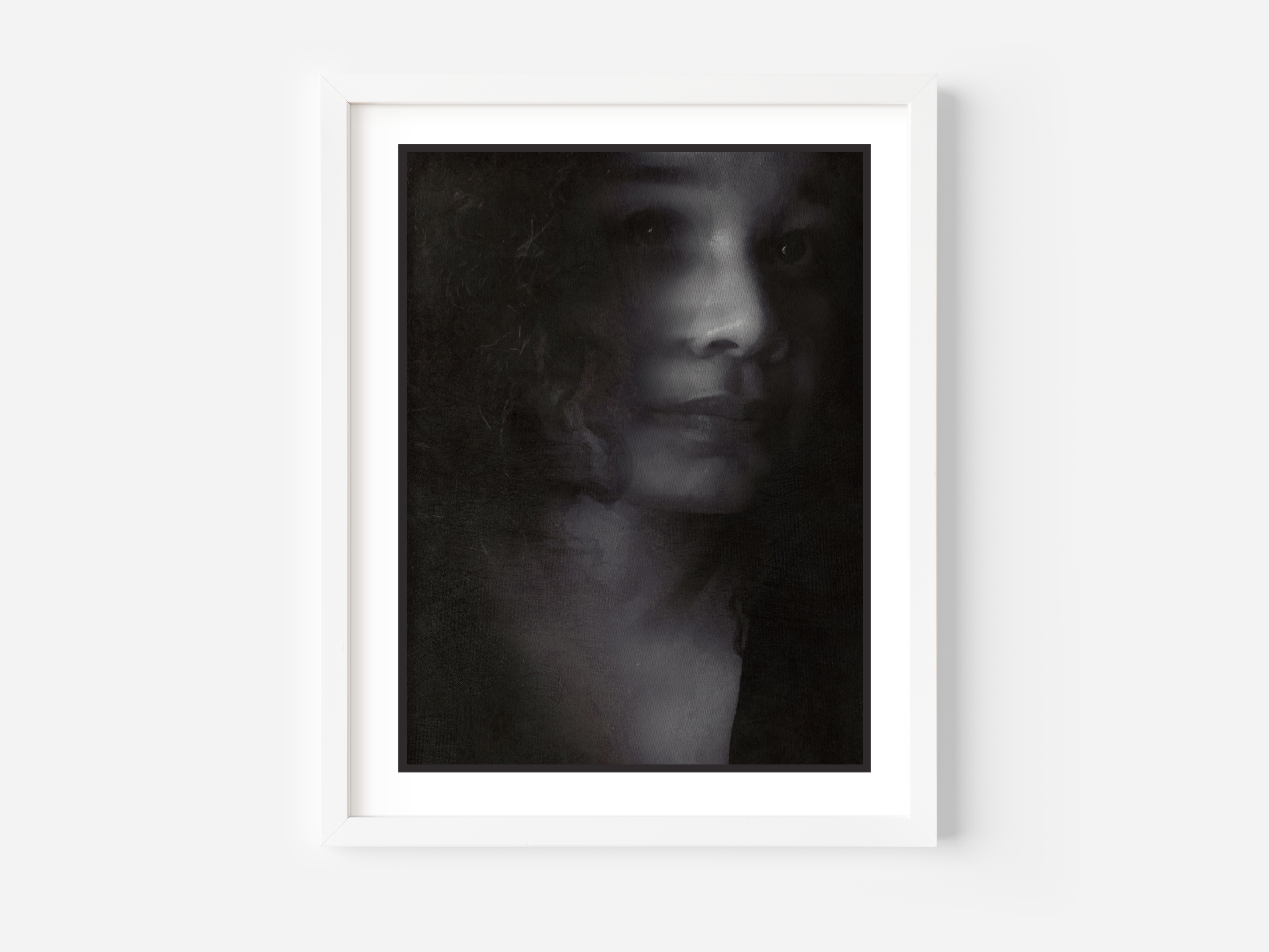 A black-and-white self-portrait of the photographer