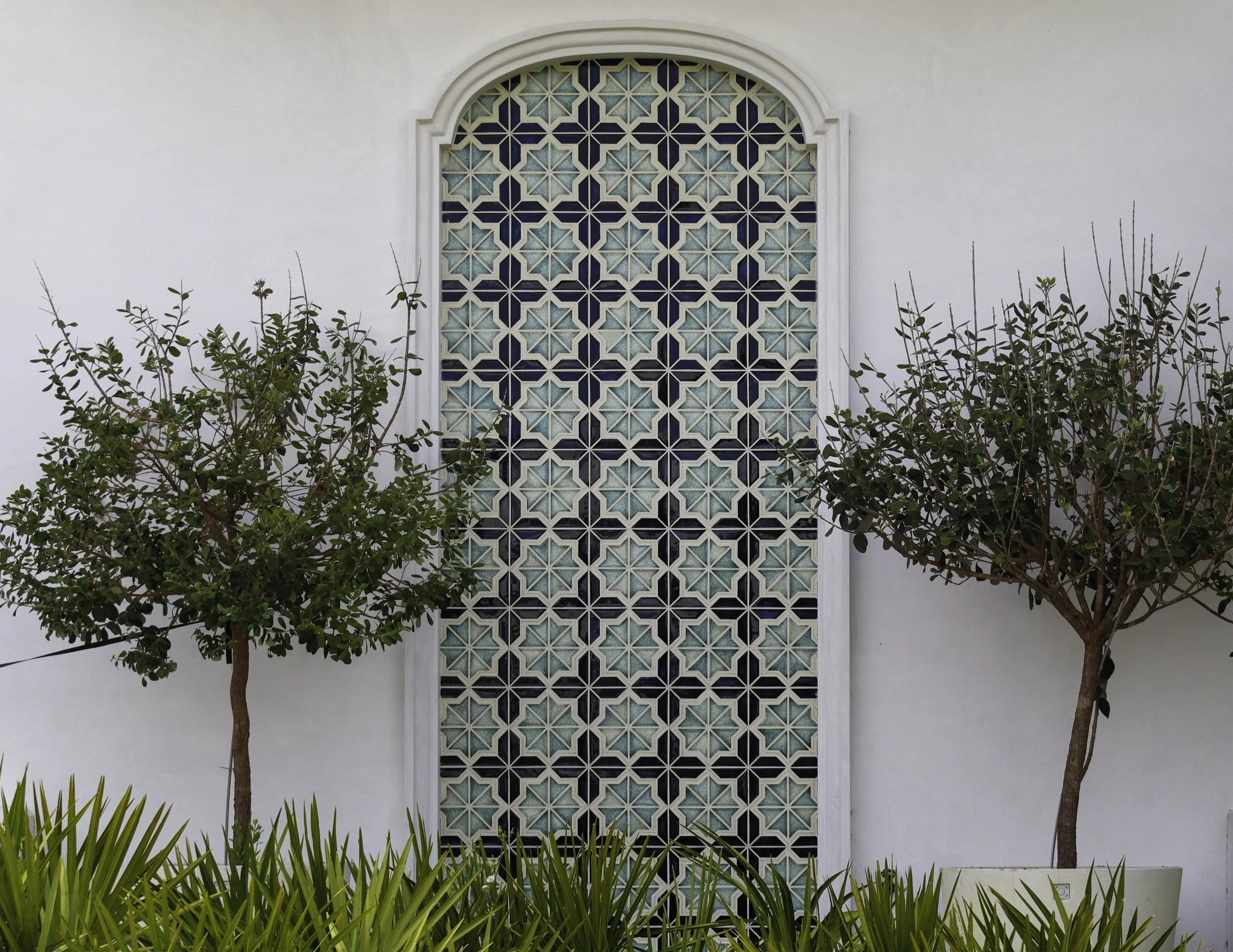 Mosaic Tile with a Moroccan Pattern in Alys Beach, FL